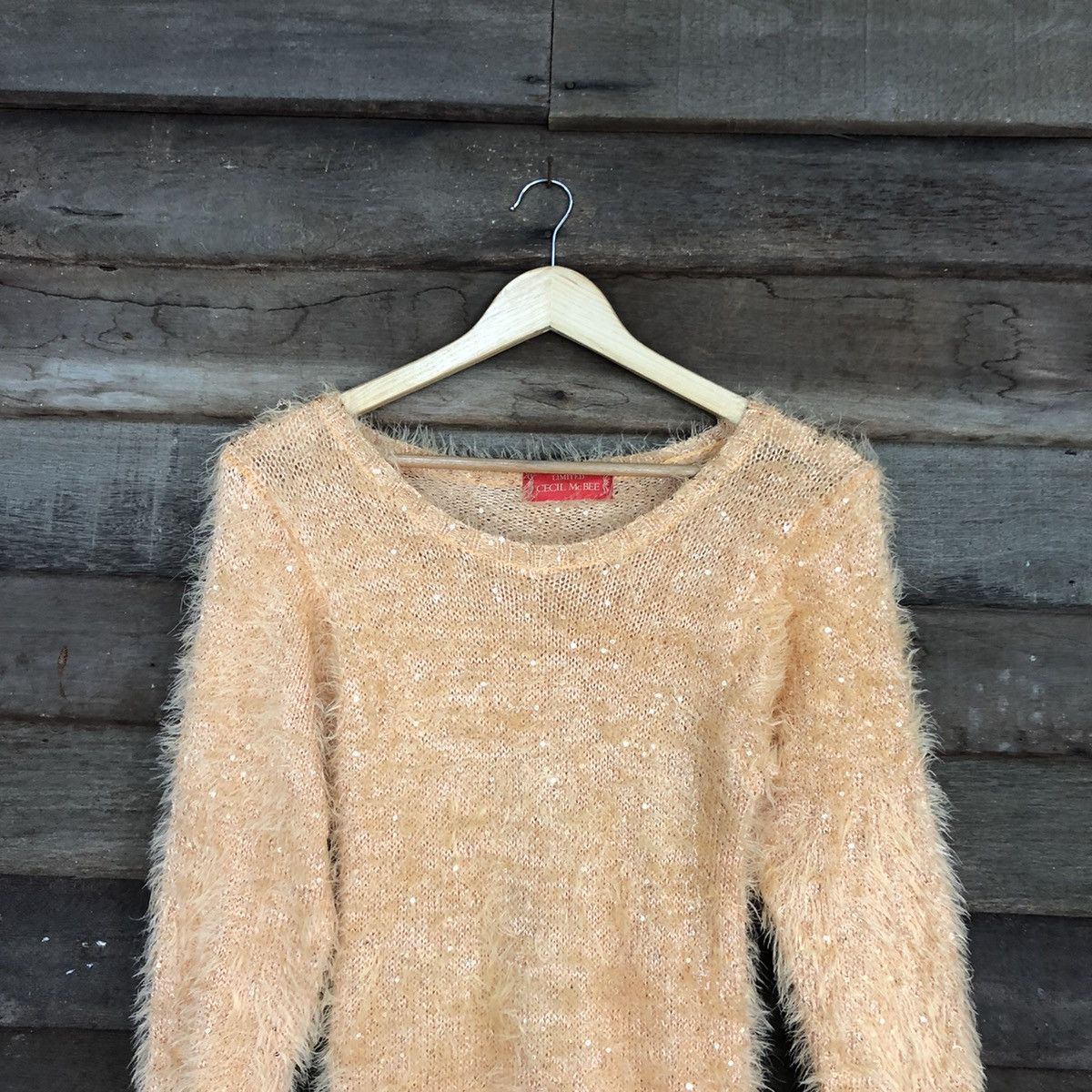 Homespun Knitwear × Japanese Brand LEMITED Cecil Mc Bee Orange Mohair Fur Knitwear #0494 Size US M / EU 48-50 / 2 - 2 Thumbnail