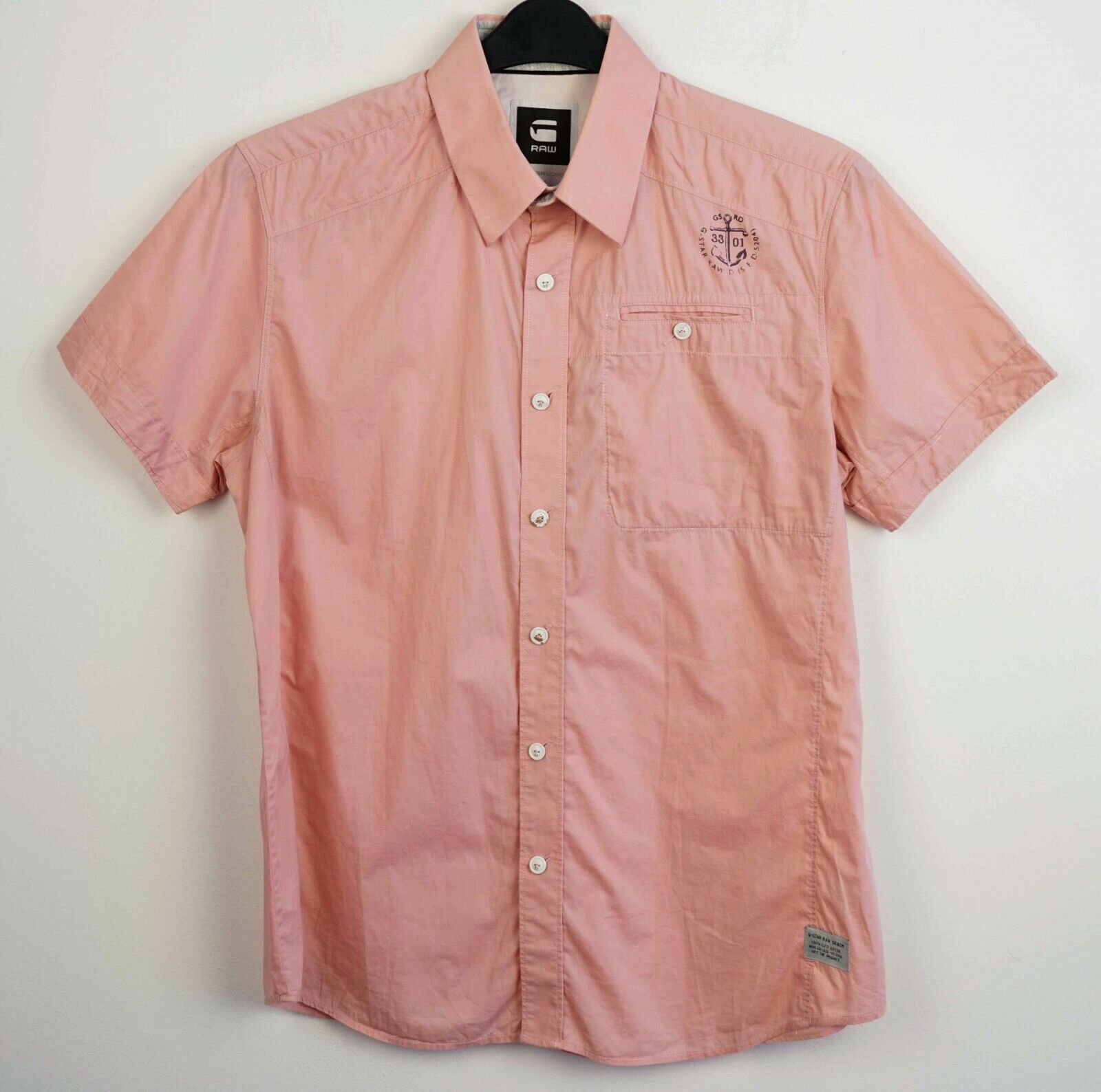 G-Star Tailored Office Dress Shirt Faded pink Work Casual Size L / US 10 / IT 46 - 1 Thumbnail