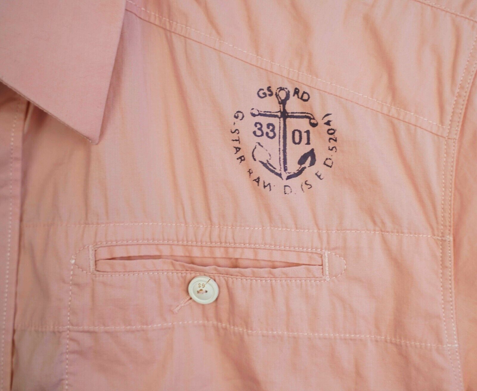 G-Star Tailored Office Dress Shirt Faded pink Work Casual Size L / US 10 / IT 46 - 4 Thumbnail