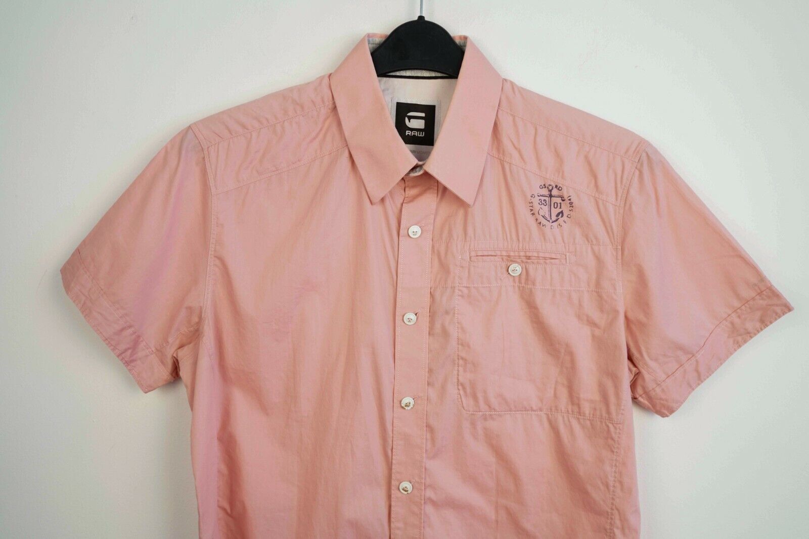 G-Star Tailored Office Dress Shirt Faded pink Work Casual Size L / US 10 / IT 46 - 2 Thumbnail
