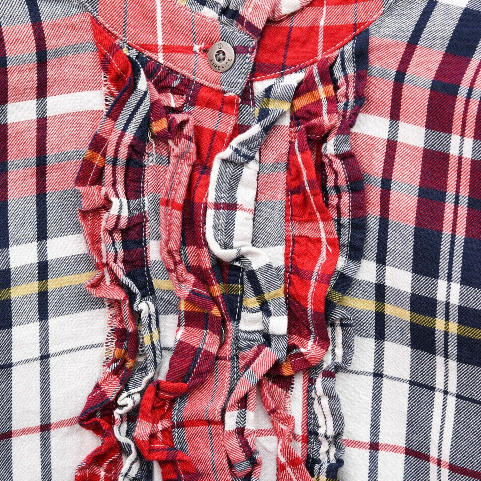 Bogner × Vintage M Plaid Button Up Shirt Dress Checked Tartan Long Sleeve Size M / US 6-8 / IT 42-44 - 4 Thumbnail