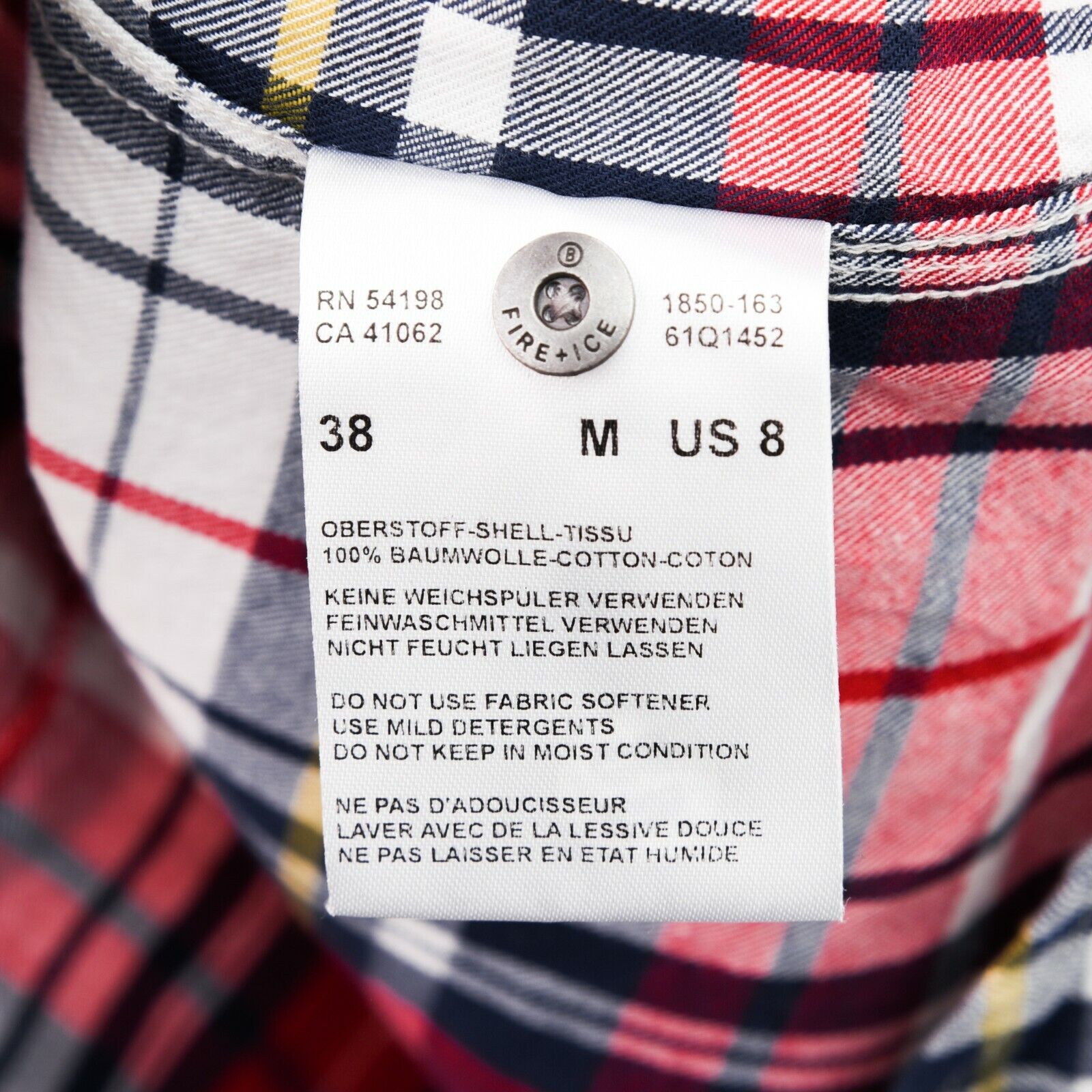 Bogner × Vintage M Plaid Button Up Shirt Dress Checked Tartan Long Sleeve Size M / US 6-8 / IT 42-44 - 7 Thumbnail