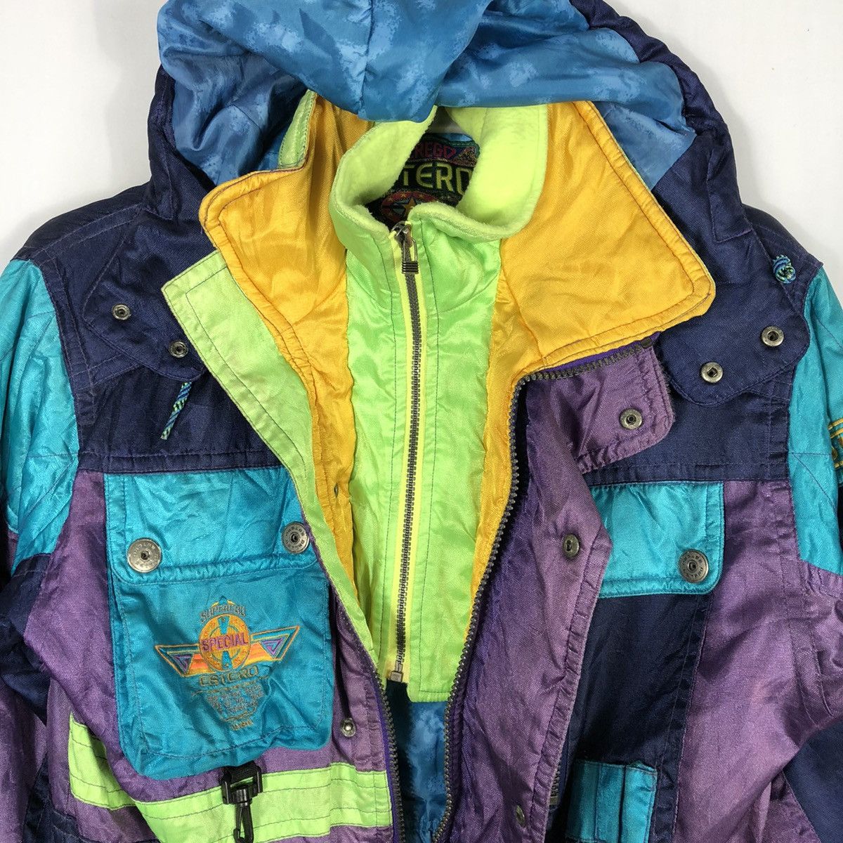 Japanese Brand × Vintage 🔥Rare🔥Vintage 1996 Estero Nice Colourful Winter Ski Jacket Size US M / EU 48-50 / 2 - 16 Thumbnail
