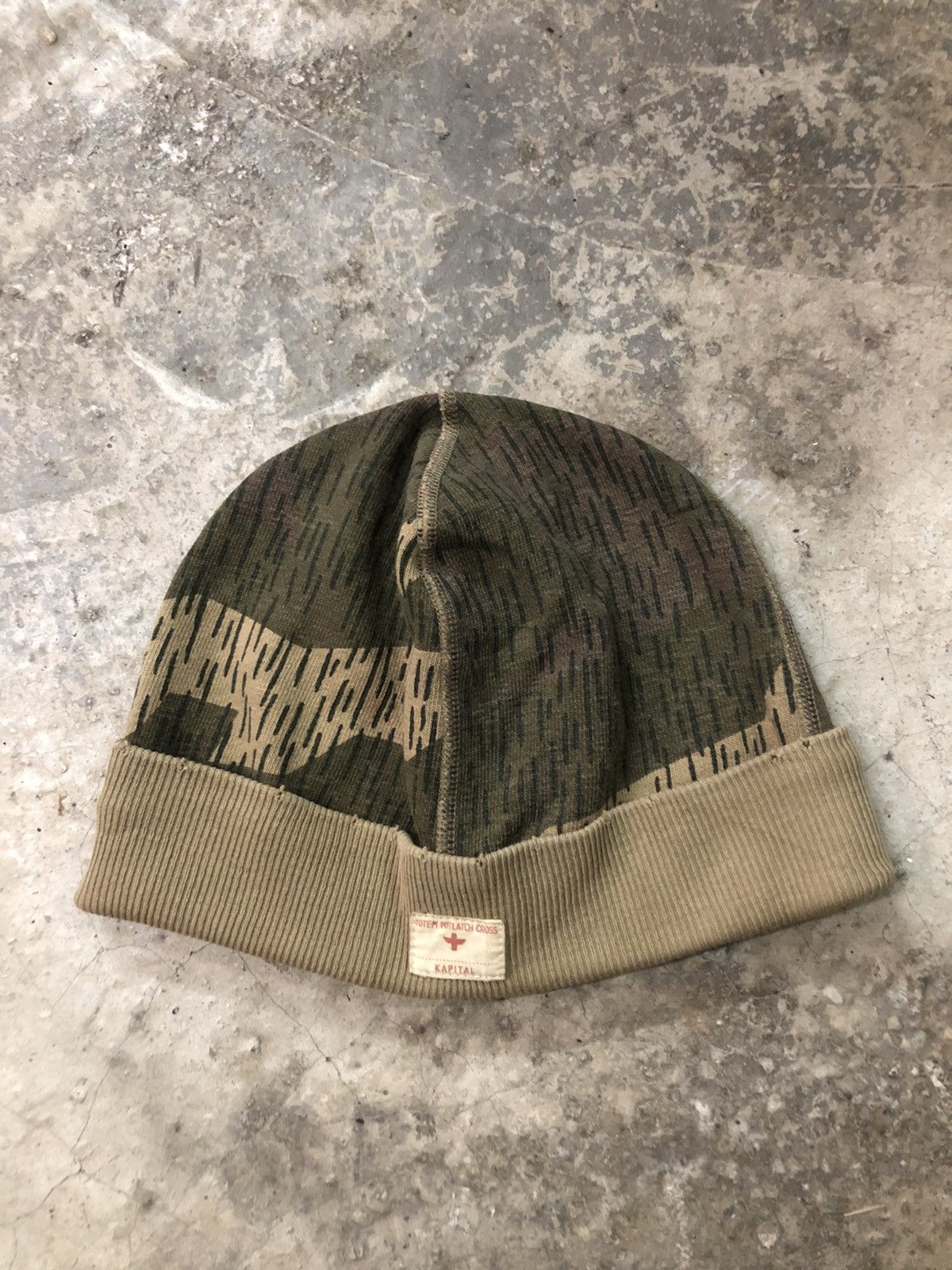 Kapital Vintage Beanie Kapital Totem Potlatch Cross Design Military Size ONE SIZE - 1 Thumbnail