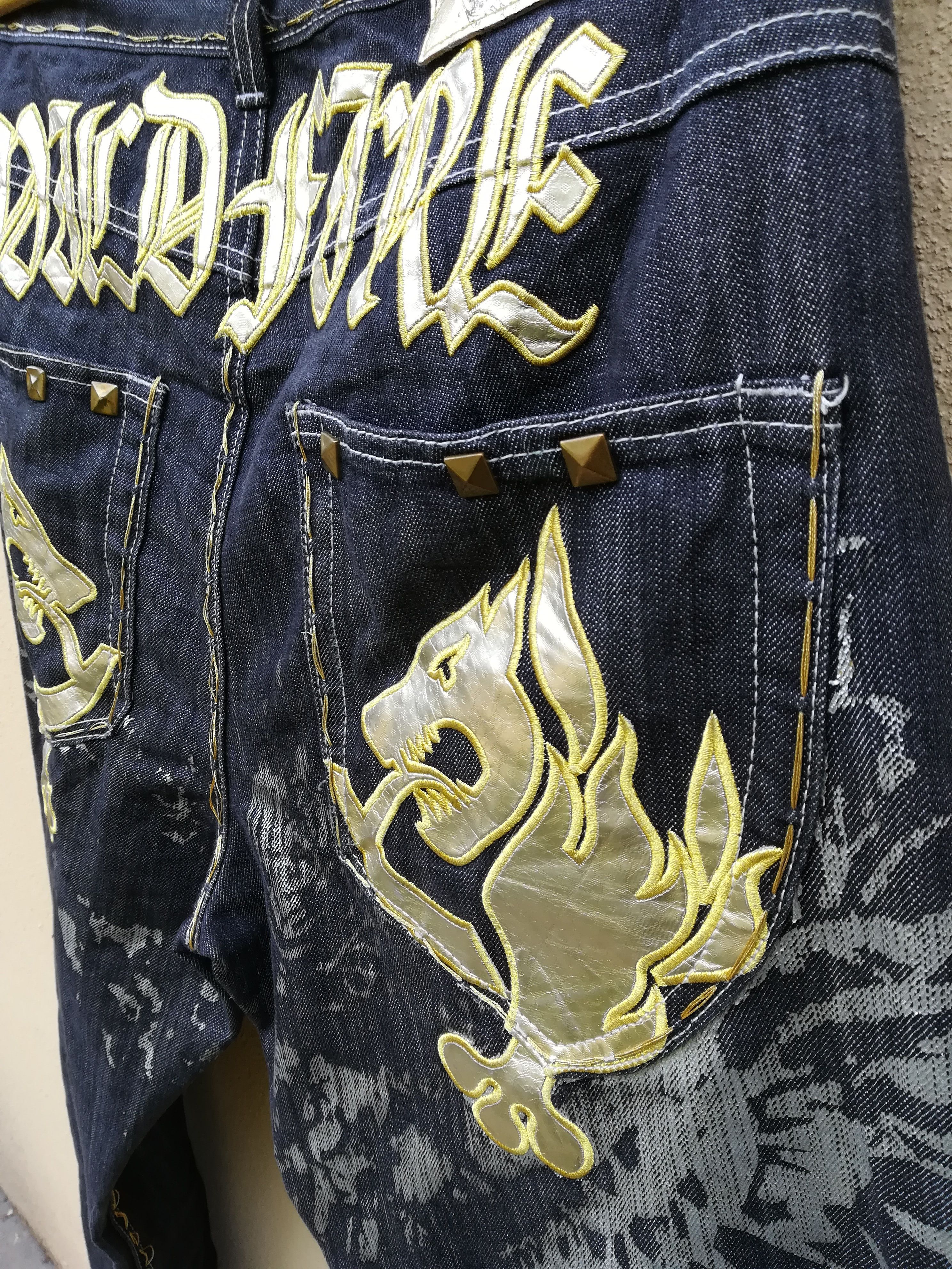 Designer Size 36 Atti Brand Dragon Embroidery Design Jeans Size US 36 / EU 52 - 4 Thumbnail