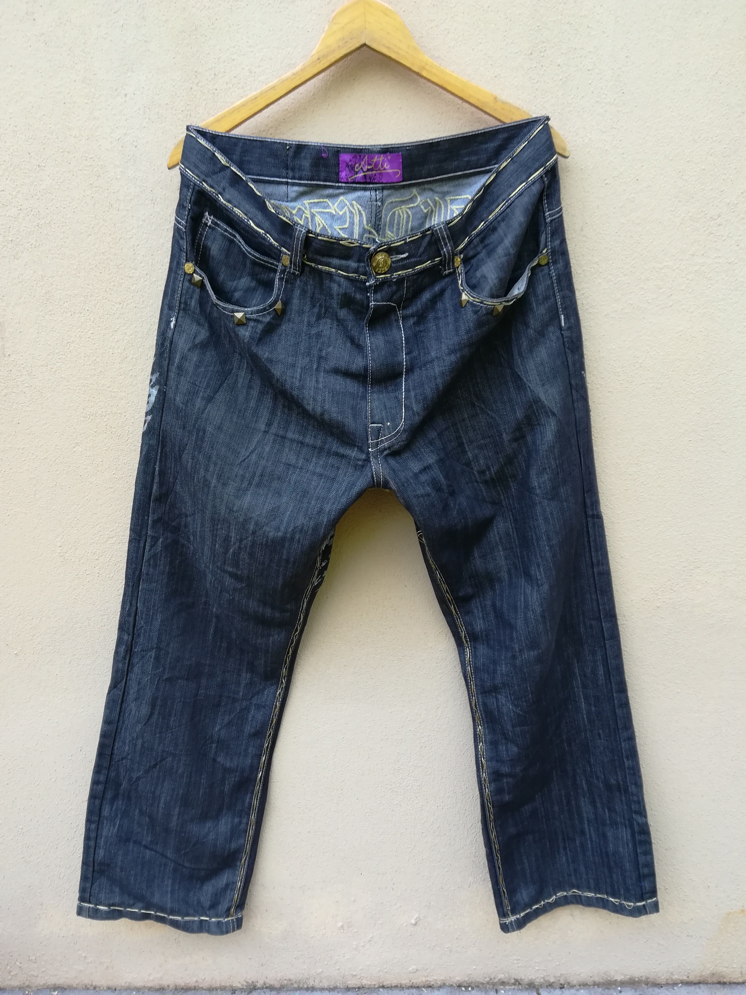 Designer Size 36 Atti Brand Dragon Embroidery Design Jeans Size US 36 / EU 52 - 5 Thumbnail