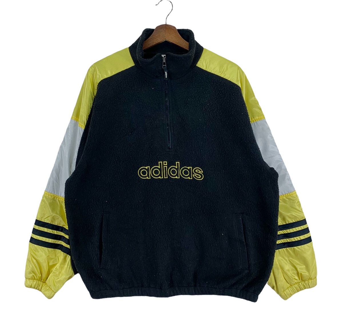 Adidas × Vintage VINTAGE ADIDAS FLEECE NYLON SWEATER Size US M / EU 48-50 / 2 - 1 Thumbnail