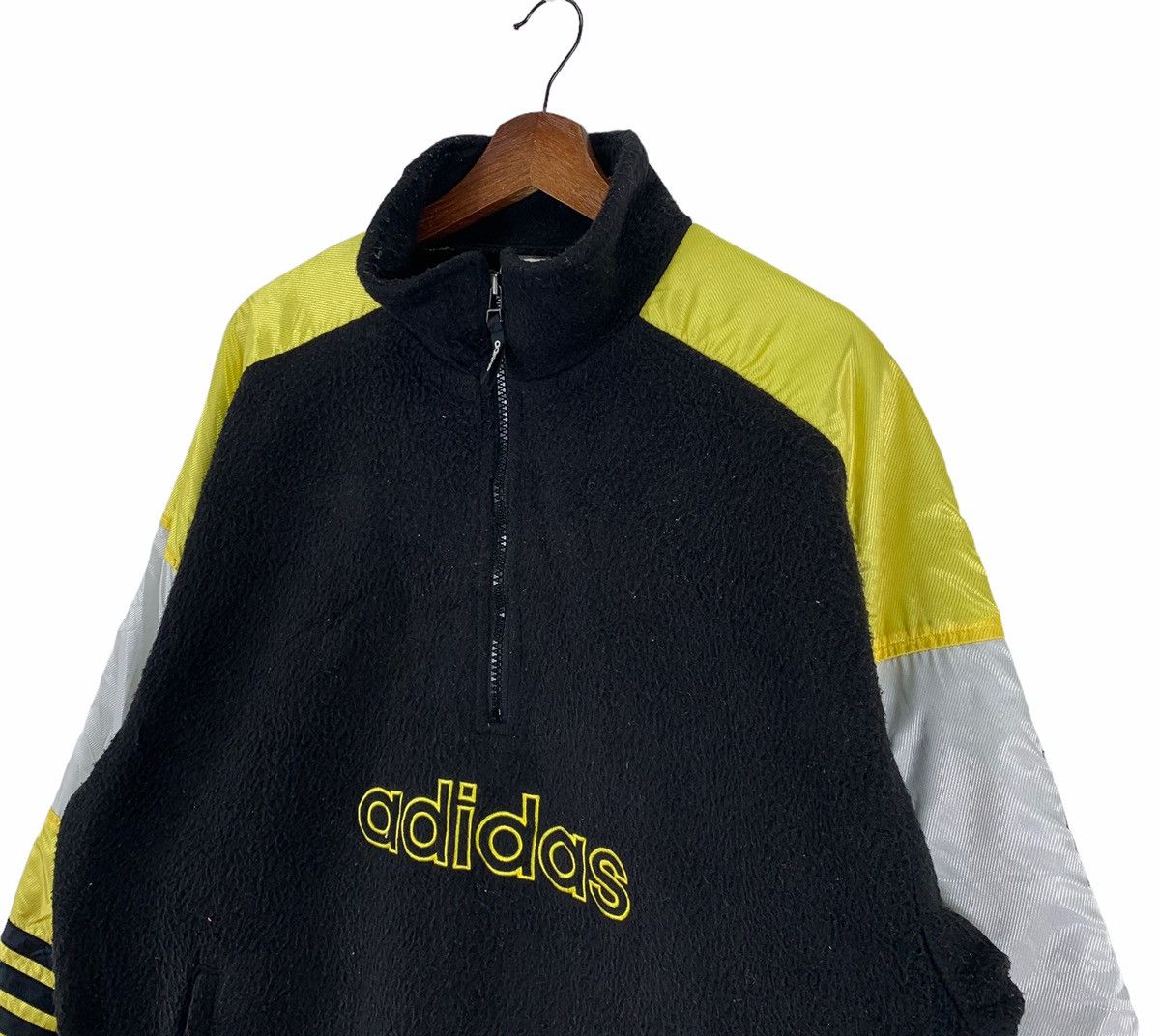Adidas × Vintage VINTAGE ADIDAS FLEECE NYLON SWEATER Size US M / EU 48-50 / 2 - 4 Thumbnail