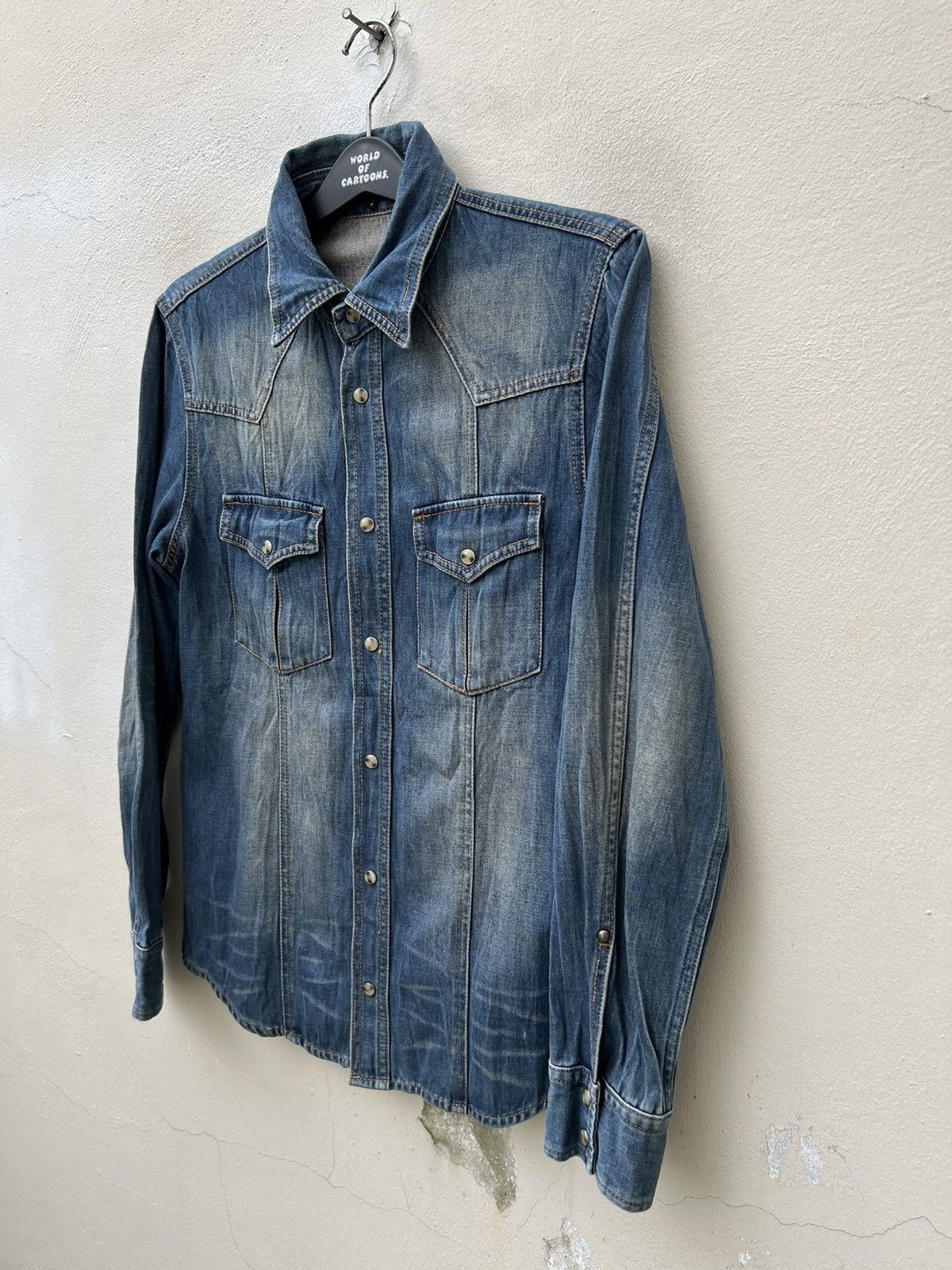 5351 POUR LES HOMMES 5351 Pour Les Homme Japan Denim Western Shirt Size US M / EU 48-50 / 2 - 10 Thumbnail
