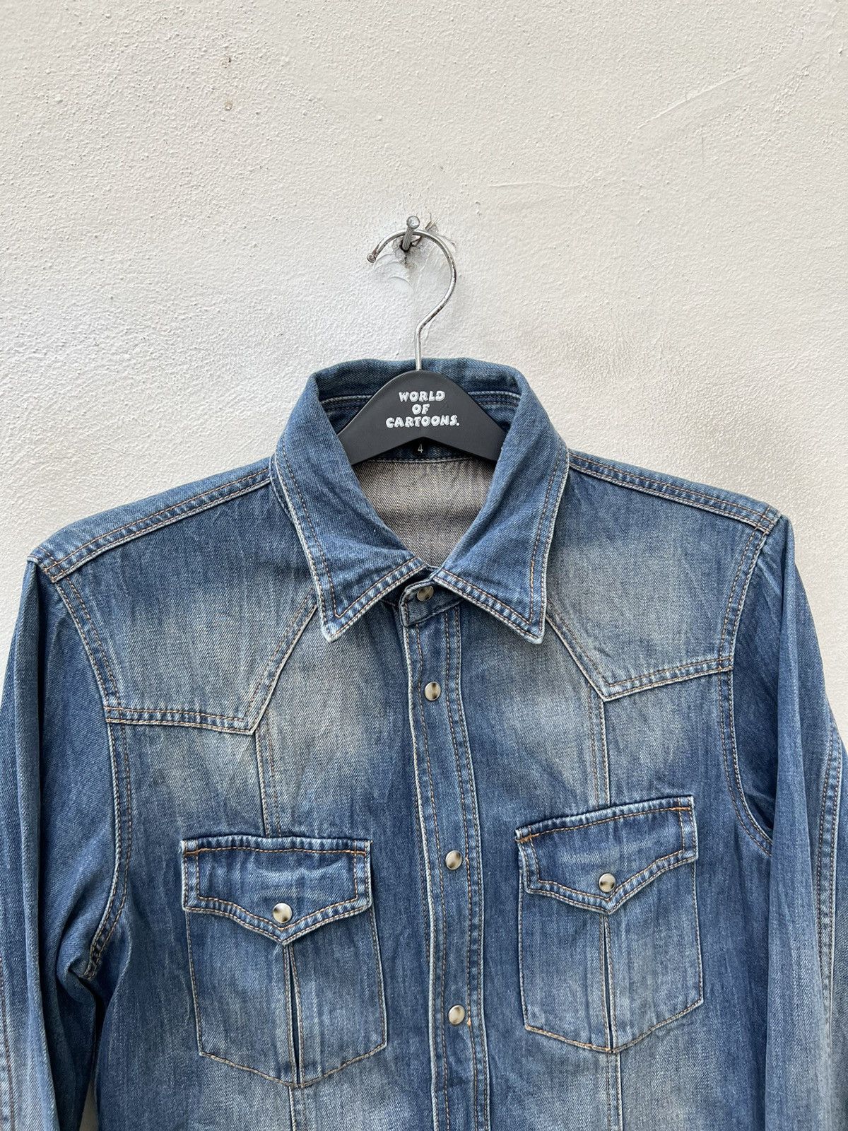 5351 POUR LES HOMMES 5351 Pour Les Homme Japan Denim Western Shirt Size US M / EU 48-50 / 2 - 7 Thumbnail