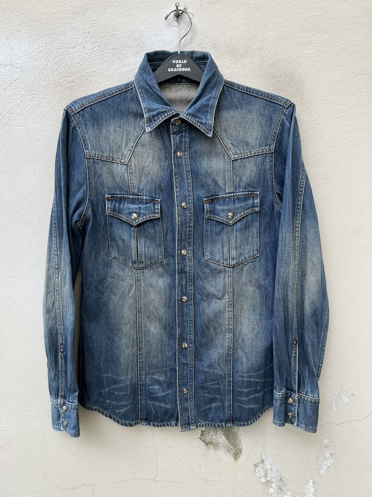 5351 POUR LES HOMMES 5351 Pour Les Homme Japan Denim Western Shirt Size US M / EU 48-50 / 2 - 6 Thumbnail