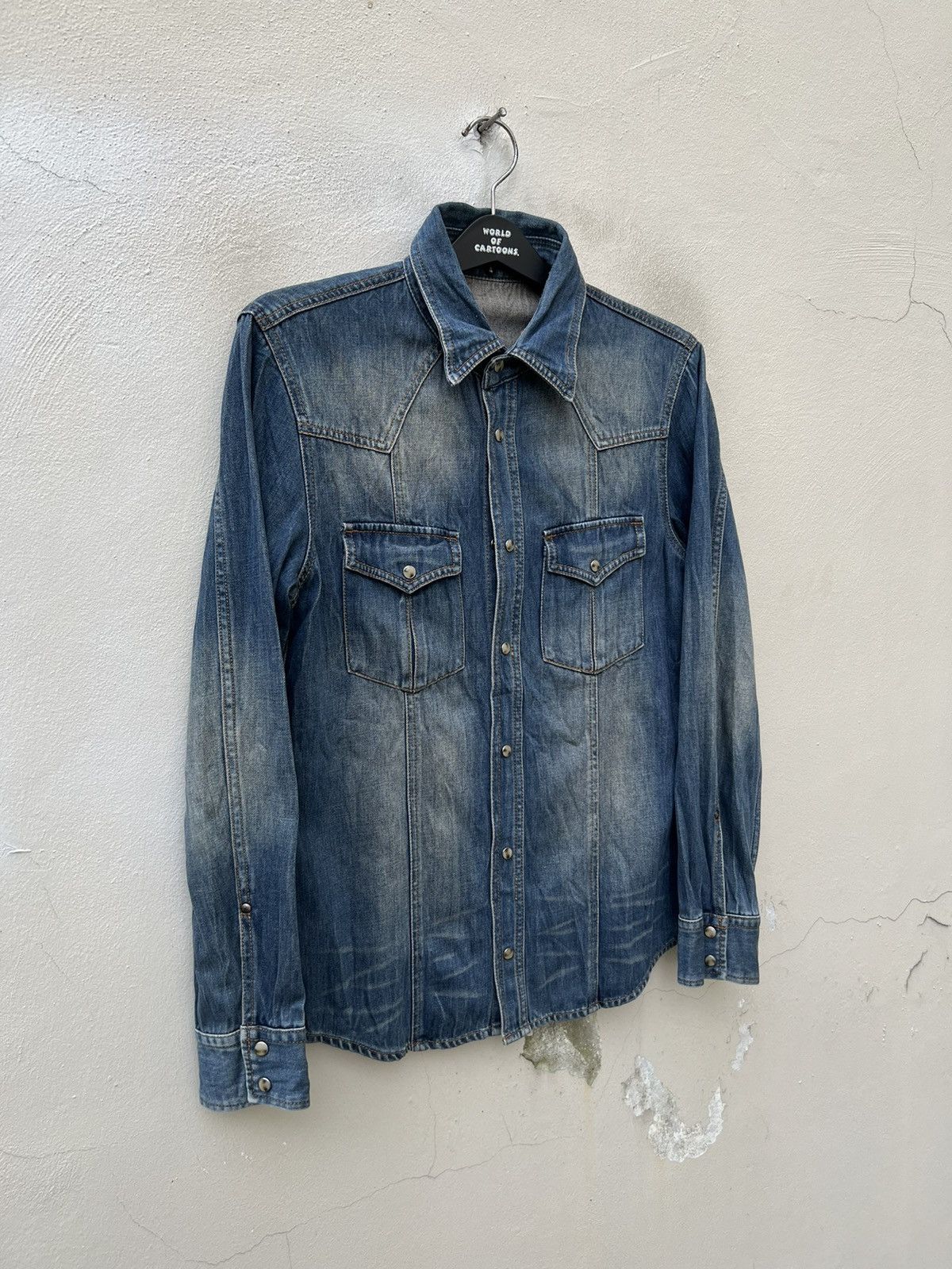 5351 POUR LES HOMMES 5351 Pour Les Homme Japan Denim Western Shirt Size US M / EU 48-50 / 2 - 8 Thumbnail