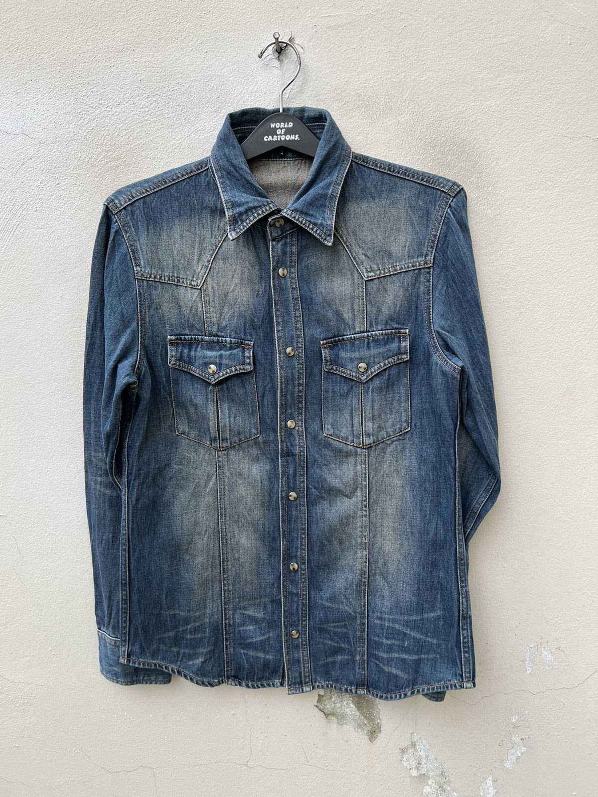 5351 POUR LES HOMMES 5351 Pour Les Homme Japan Denim Western Shirt Size US M / EU 48-50 / 2 - 11 Thumbnail