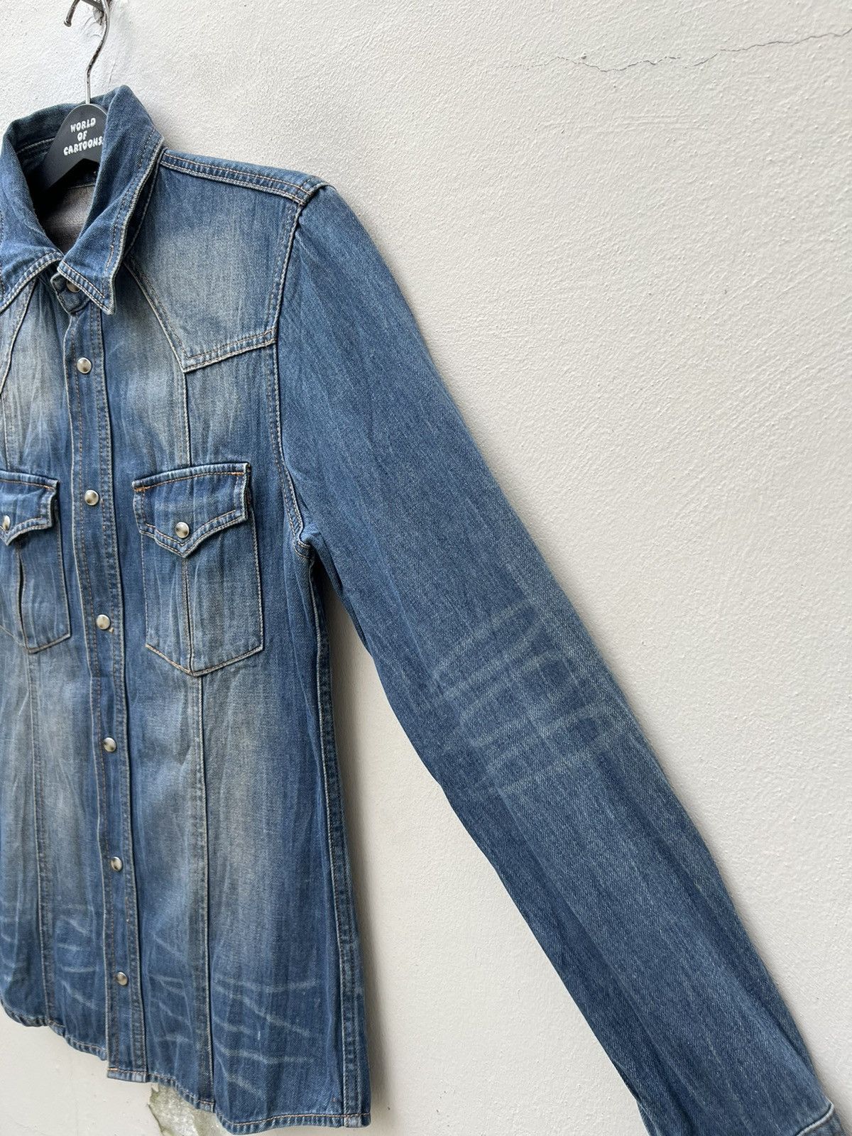 5351 POUR LES HOMMES 5351 Pour Les Homme Japan Denim Western Shirt Size US M / EU 48-50 / 2 - 12 Thumbnail