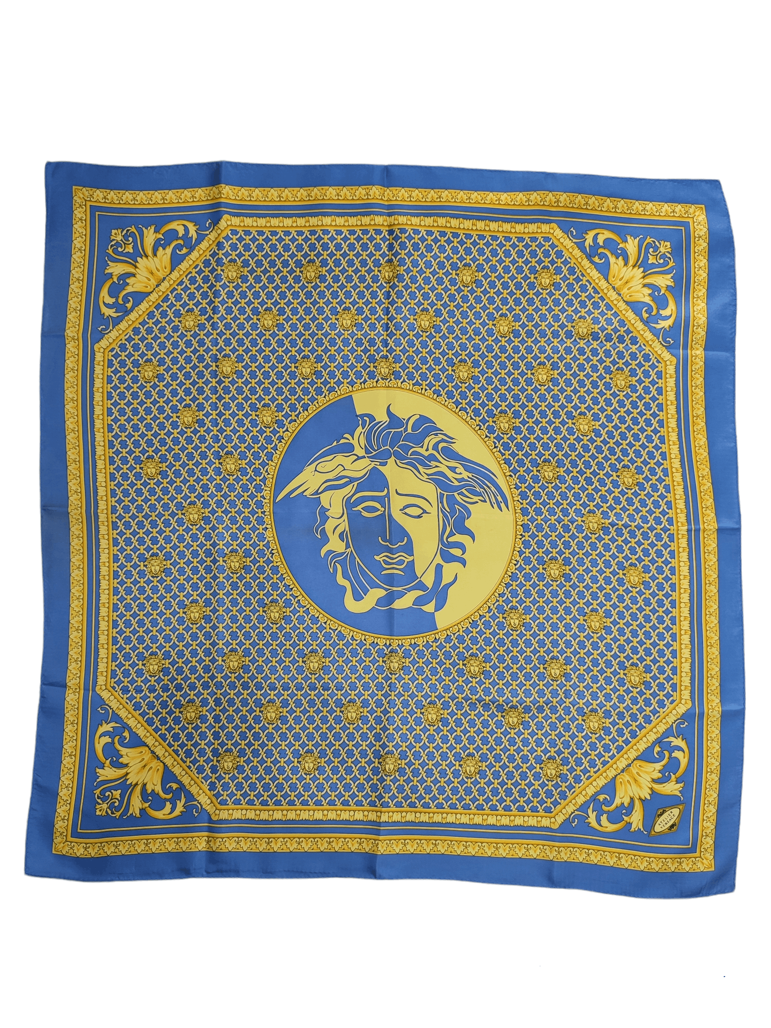 Versace × Vintage Vintage Atelier Versace Monogram Medusa Silk Scarf Size ONE SIZE - 1 Thumbnail