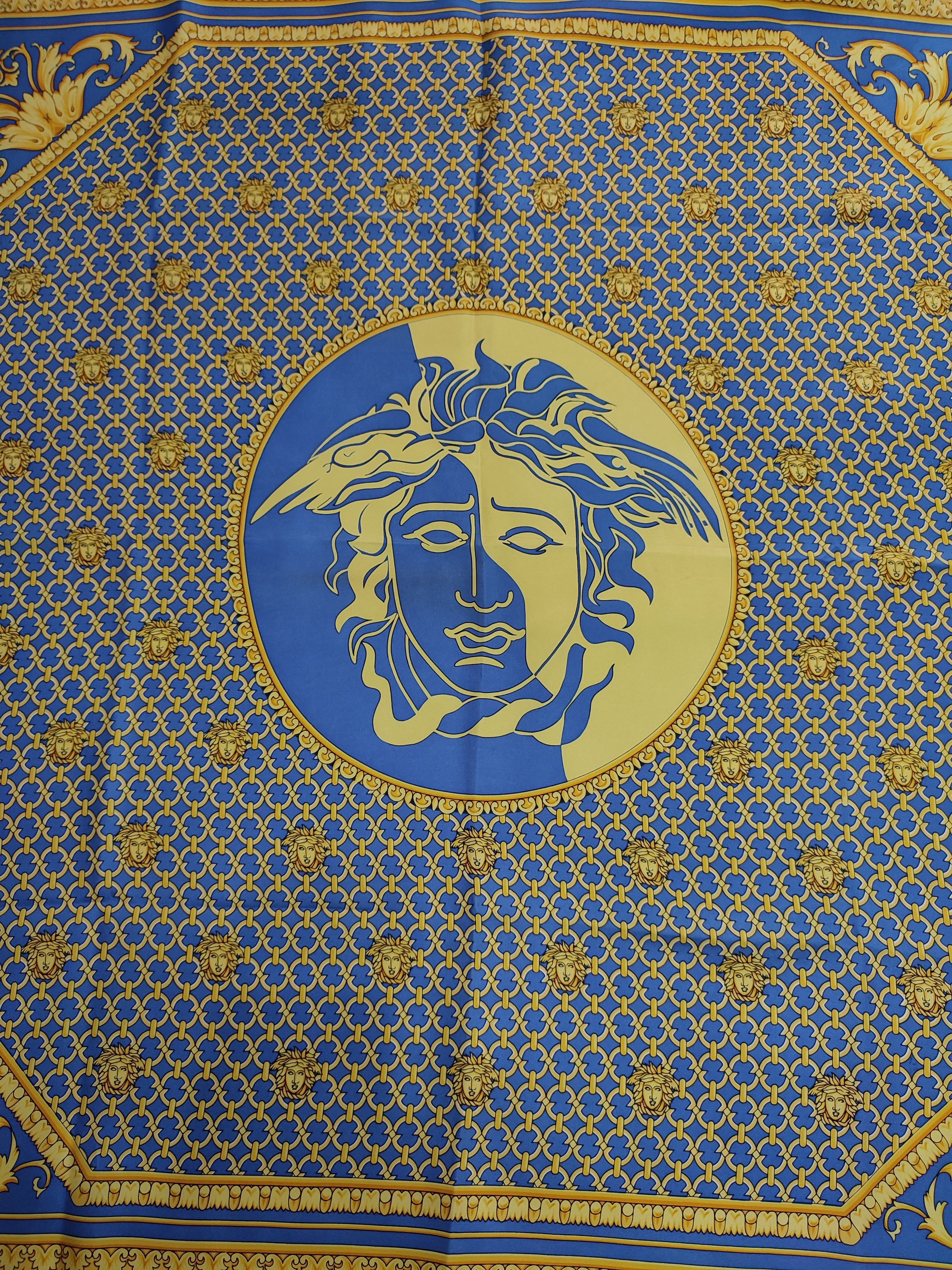 Versace × Vintage Vintage Atelier Versace Monogram Medusa Silk Scarf Size ONE SIZE - 2 Thumbnail