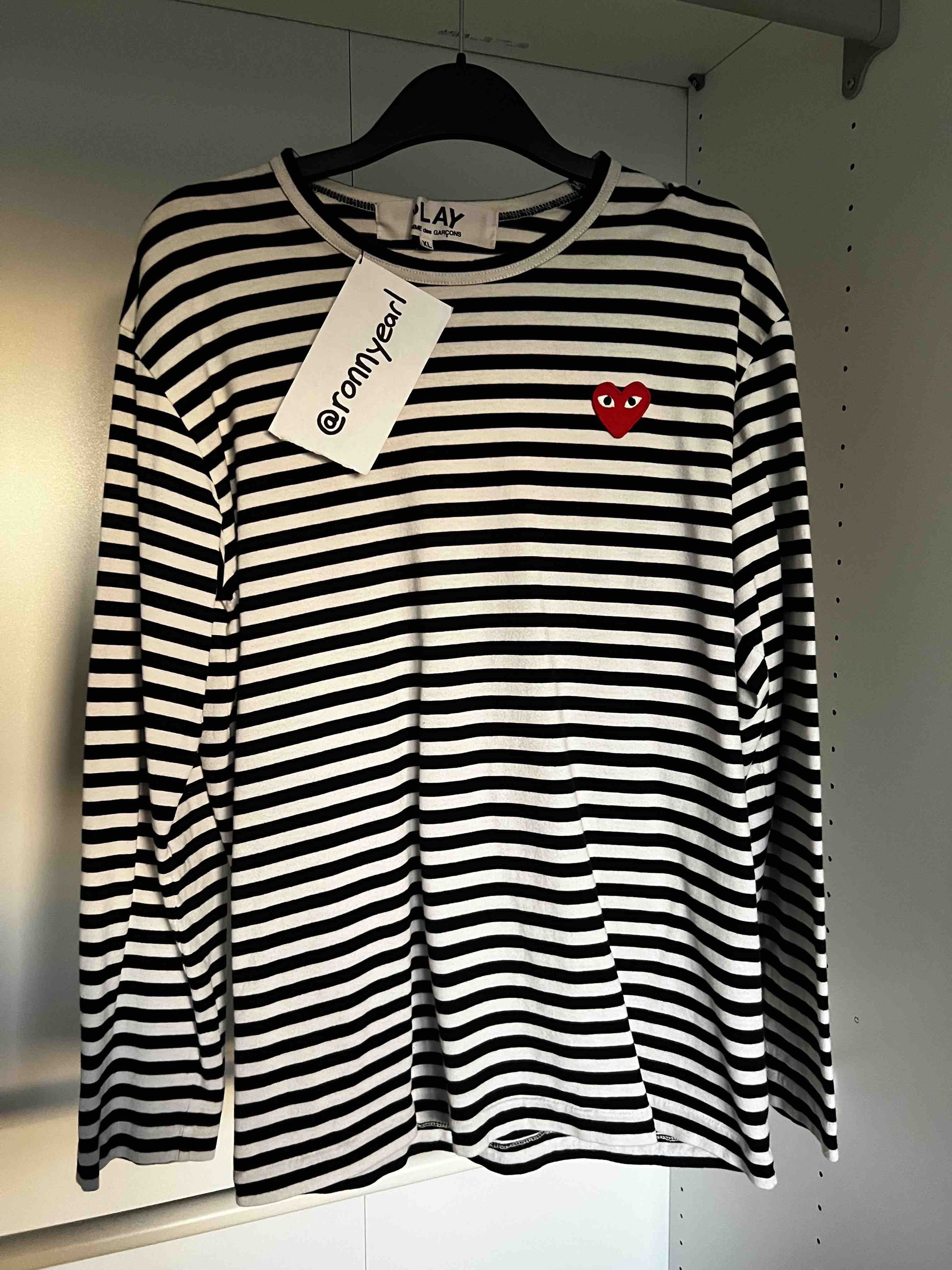 Comme des garcons striped long sleeve on sale