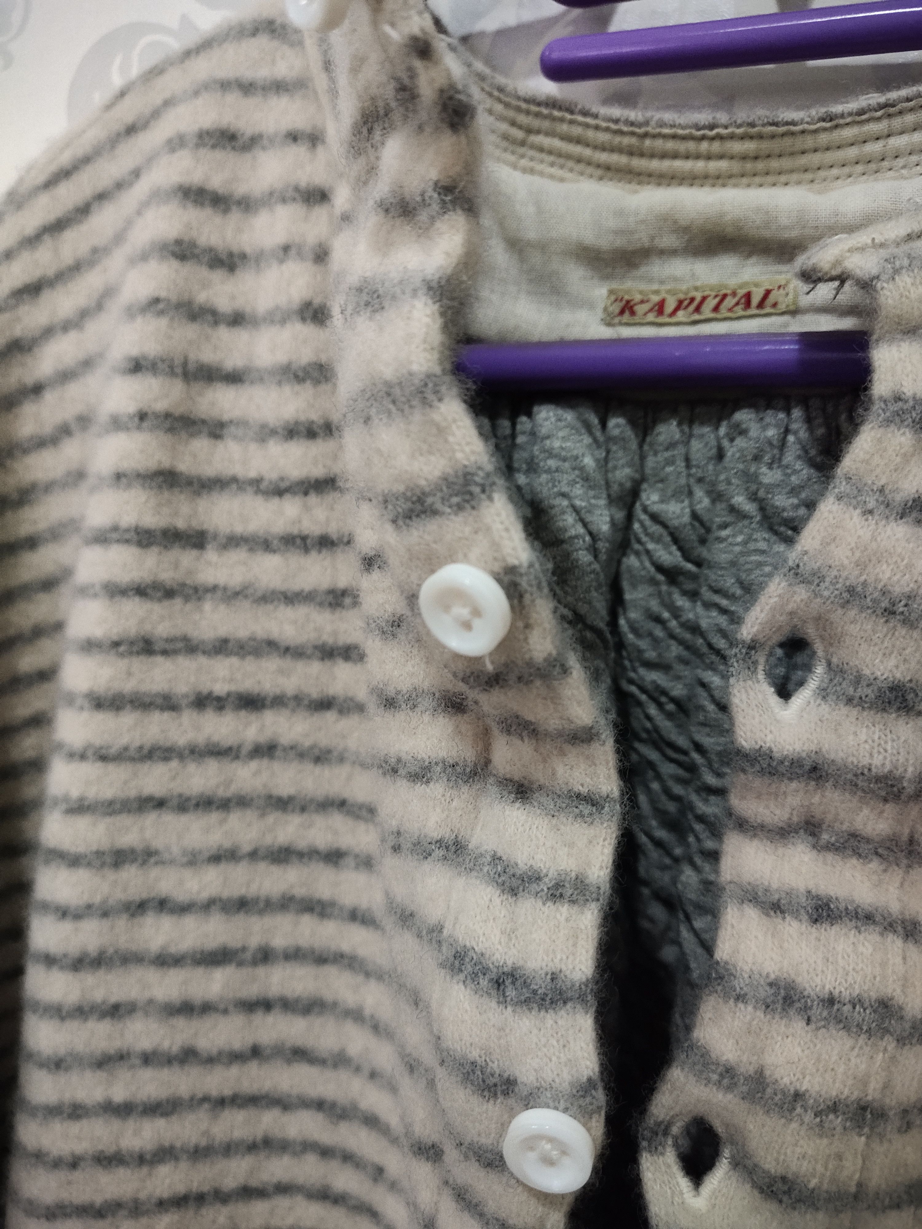 Kapital Rare!! Kapital Stripe Oversize Wool Gypsy Blouse Size S / US 4 / IT 40 - 10 Thumbnail