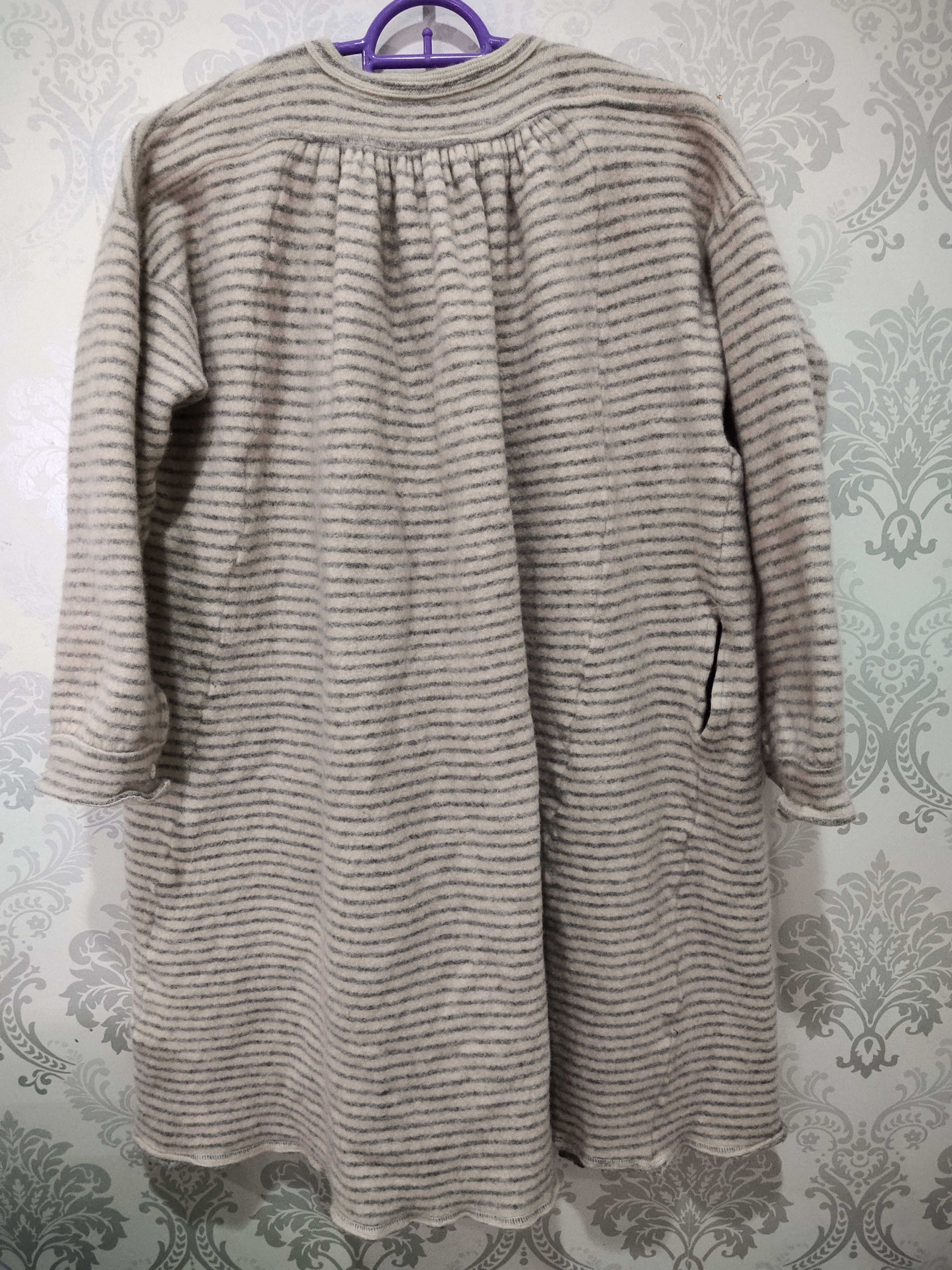 Kapital Rare!! Kapital Stripe Oversize Wool Gypsy Blouse Size S / US 4 / IT 40 - 2 Thumbnail