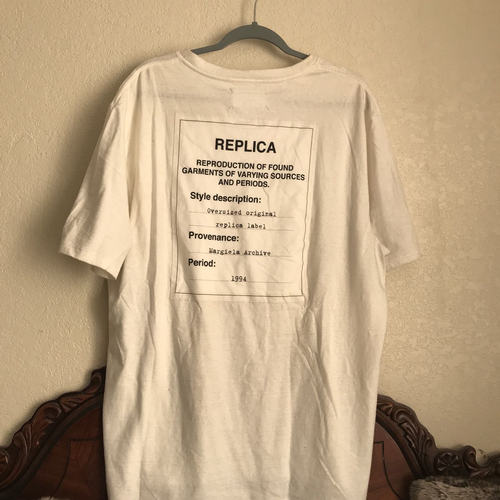 Maison Margiela 1994 Oversize Original Replica Label Tee in Off