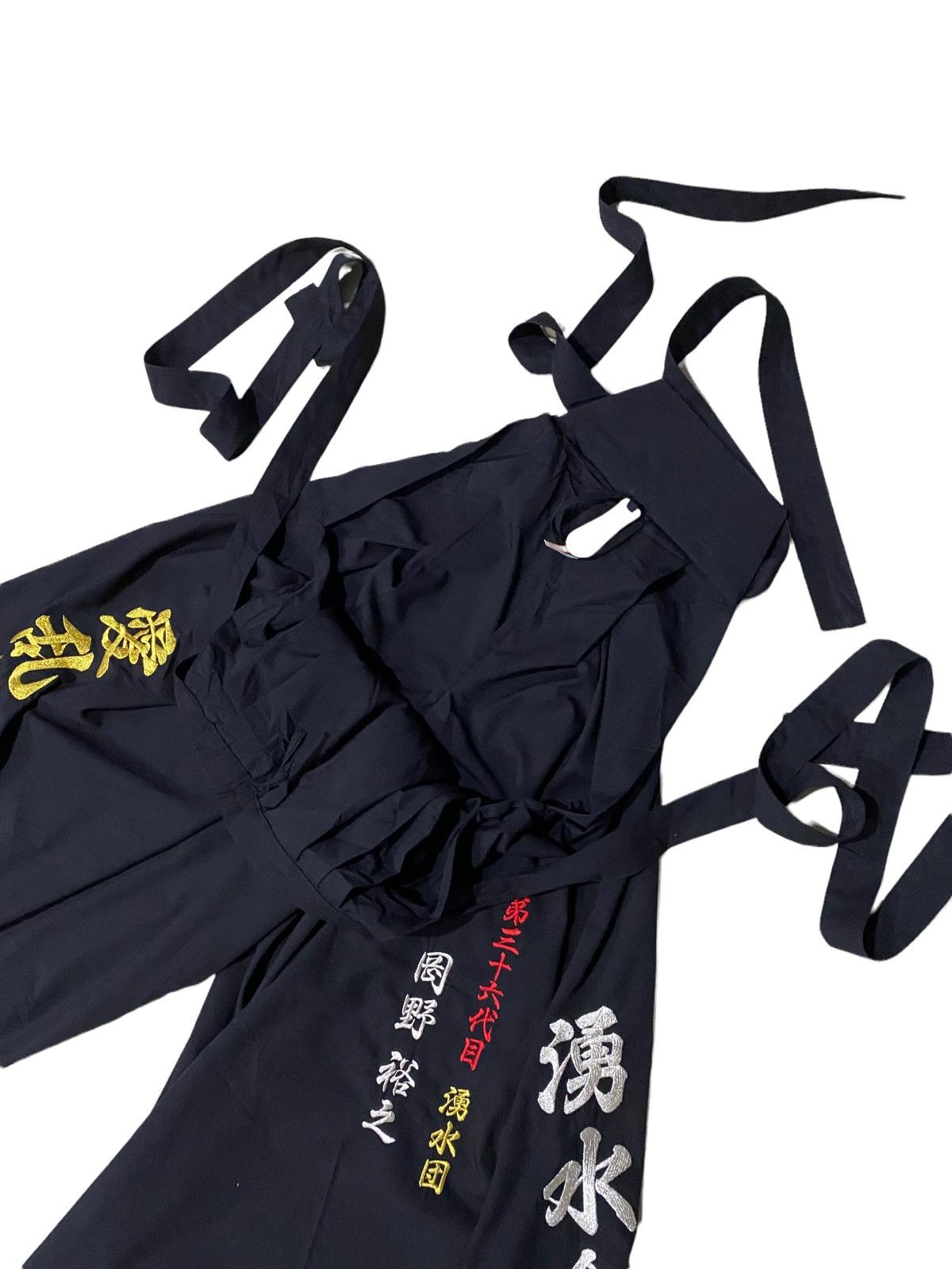 Japanese Brand Vintage Japanese Traditional Hakama embroidery Wide Pants Size US 32 / EU 48 - 7 Thumbnail