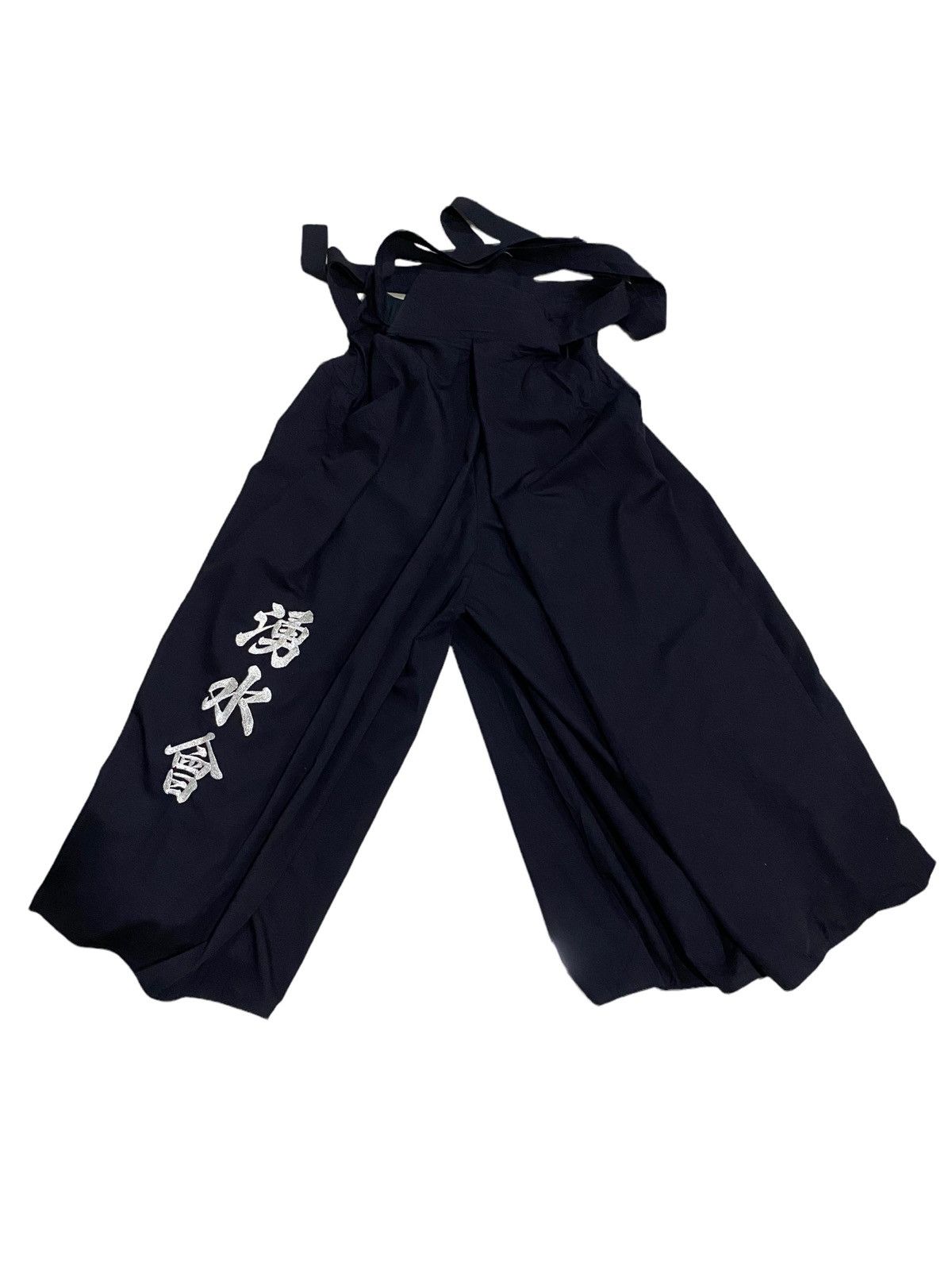 Japanese Brand Vintage Japanese Traditional Hakama embroidery Wide Pants Size US 32 / EU 48 - 5 Thumbnail
