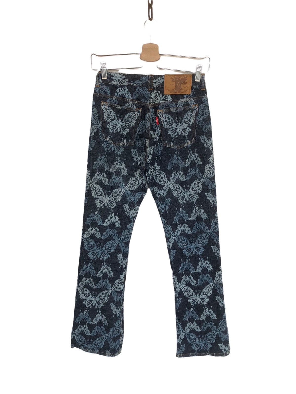 Hysteric Glamour RARE🔥80s Ozone Rock HG 🦋 Jacquard Print Flare Denim Size 26" / US 2 / IT 38 - 6 Thumbnail