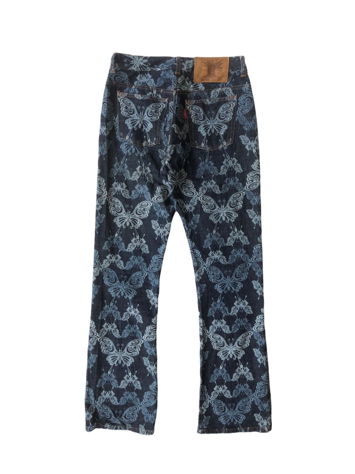 Hysteric Glamour RARE🔥80s Ozone Rock HG 🦋 Jacquard Print Flare Denim Size 26" / US 2 / IT 38 - 1 Thumbnail
