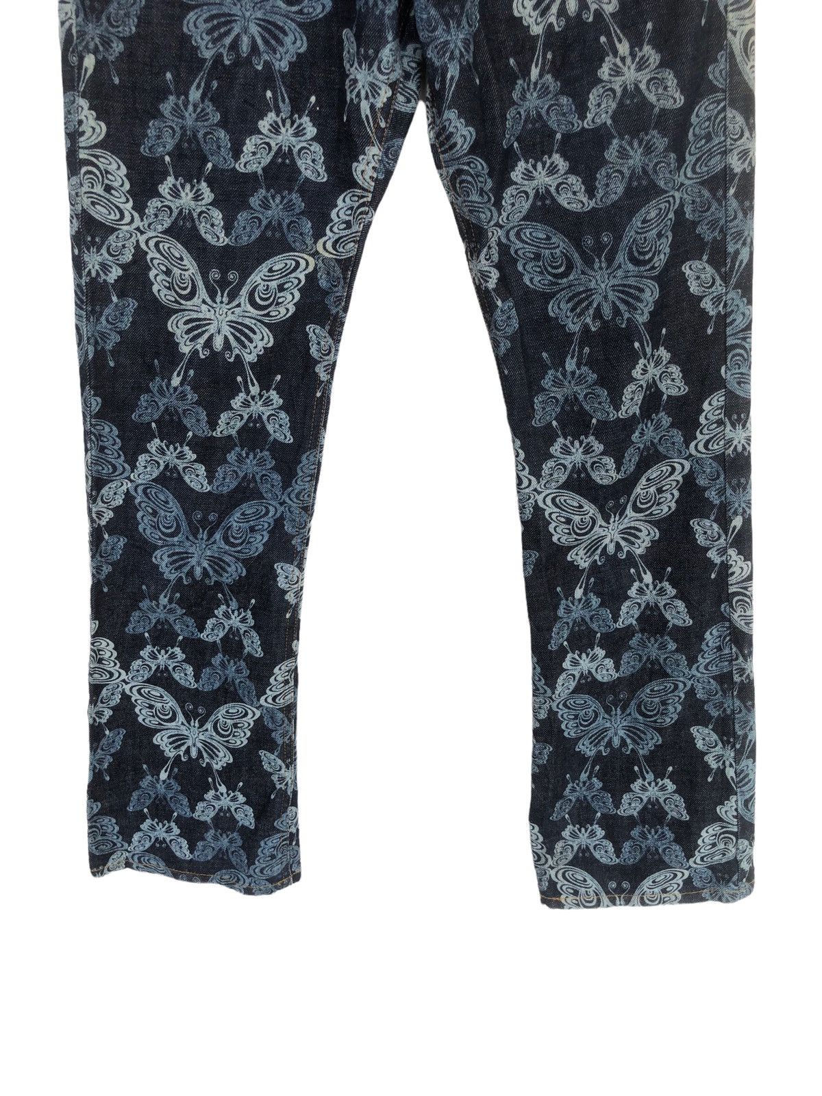 Hysteric Glamour RARE🔥80s Ozone Rock HG 🦋 Jacquard Print Flare Denim Size 26" / US 2 / IT 38 - 5 Thumbnail