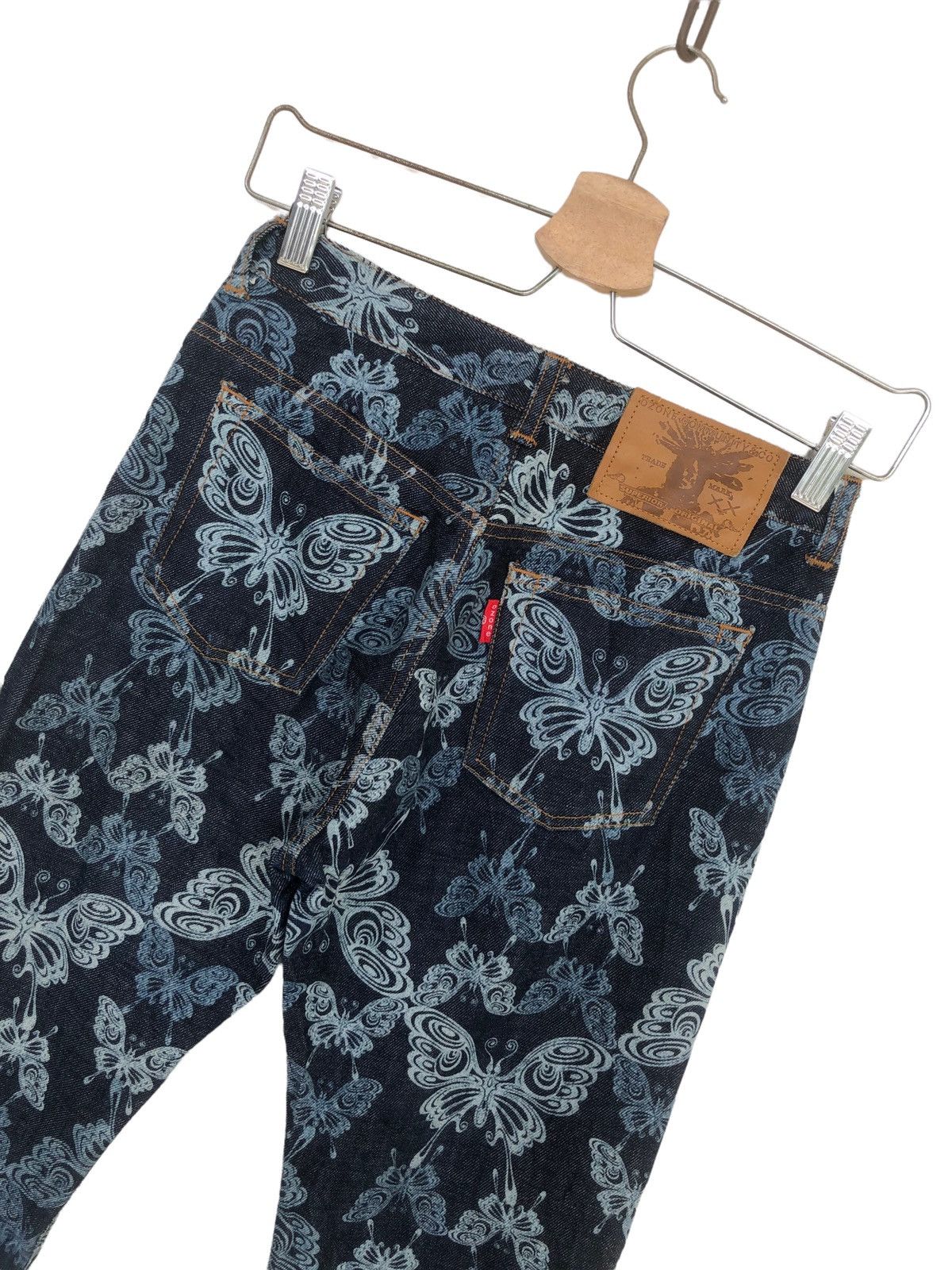 Hysteric Glamour RARE🔥80s Ozone Rock HG 🦋 Jacquard Print Flare Denim Size 26" / US 2 / IT 38 - 7 Thumbnail