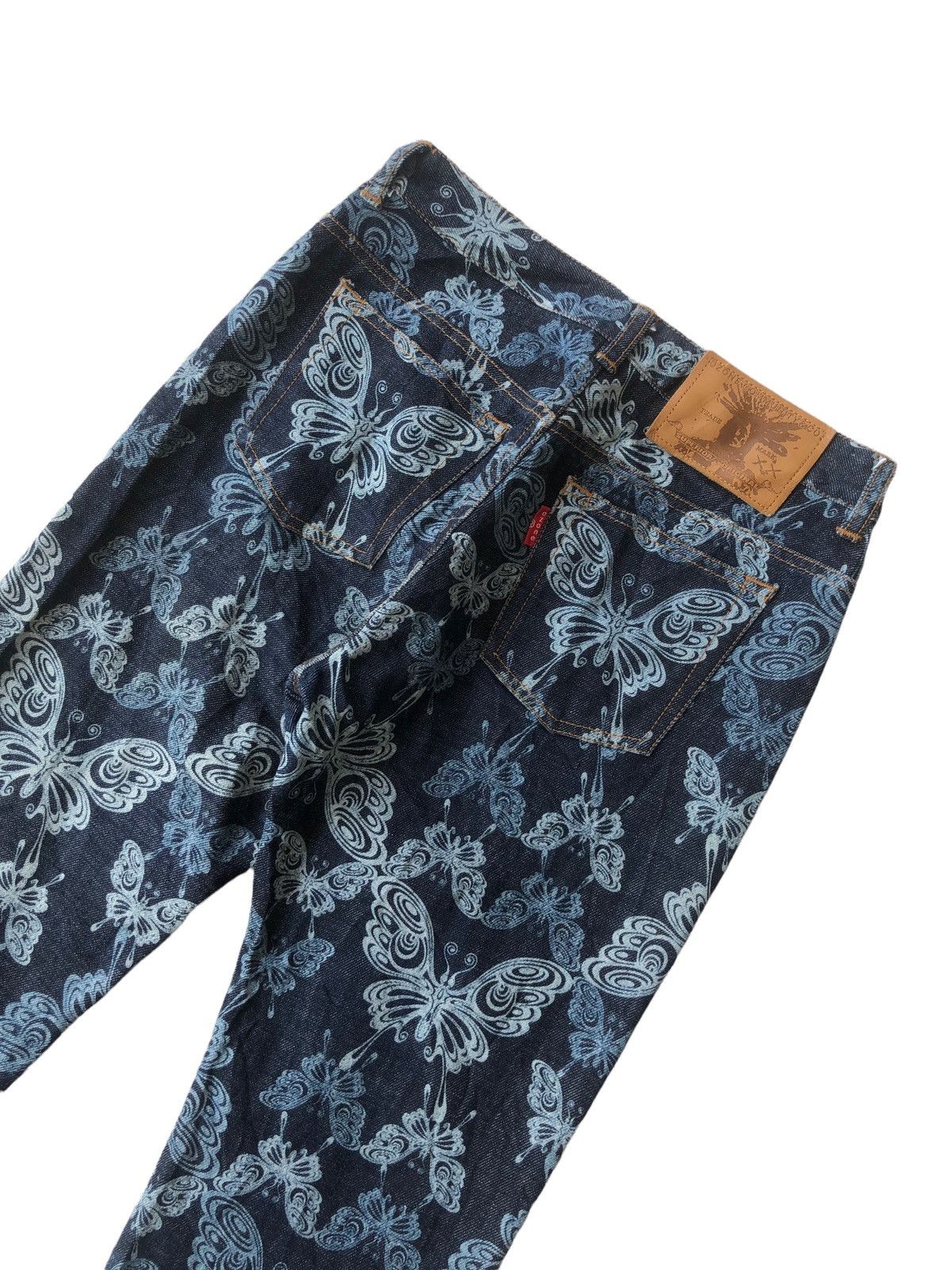Hysteric Glamour RARE🔥80s Ozone Rock HG 🦋 Jacquard Print Flare Denim Size 26" / US 2 / IT 38 - 2 Thumbnail