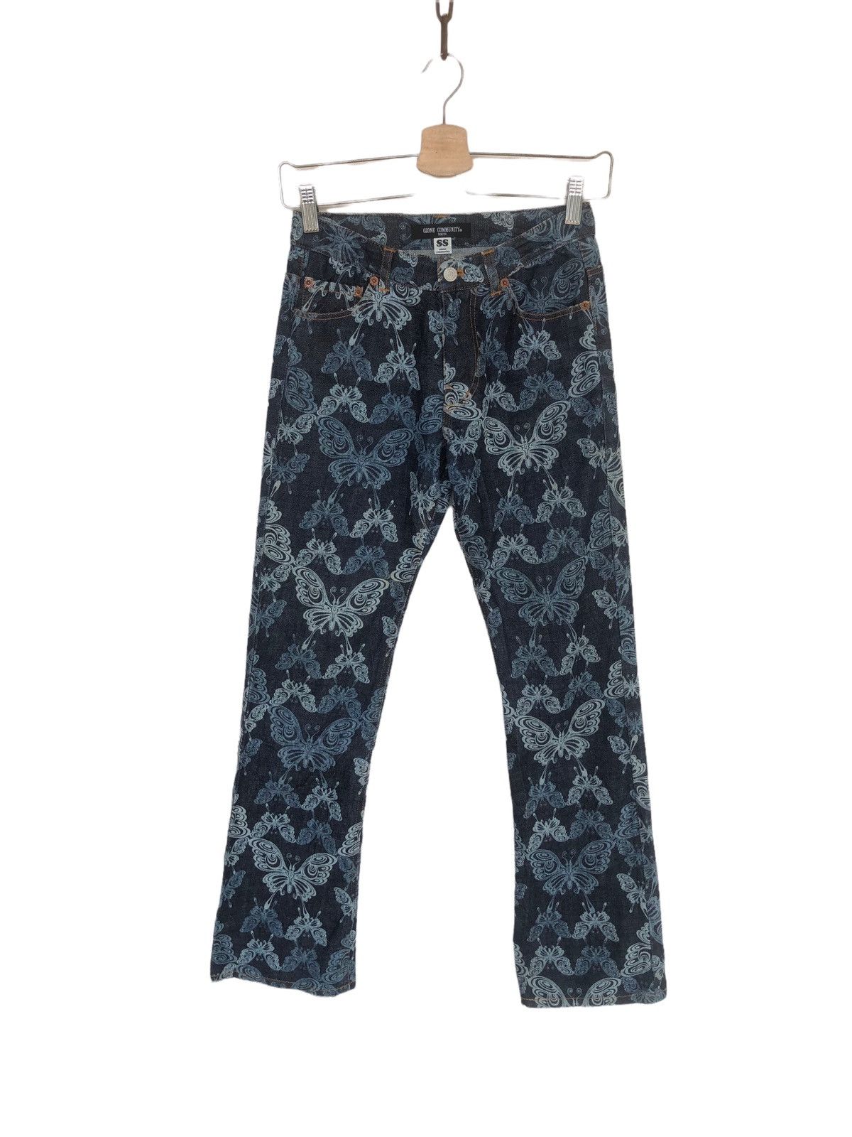 Hysteric Glamour RARE🔥80s Ozone Rock HG 🦋 Jacquard Print Flare Denim Size 26" / US 2 / IT 38 - 3 Thumbnail