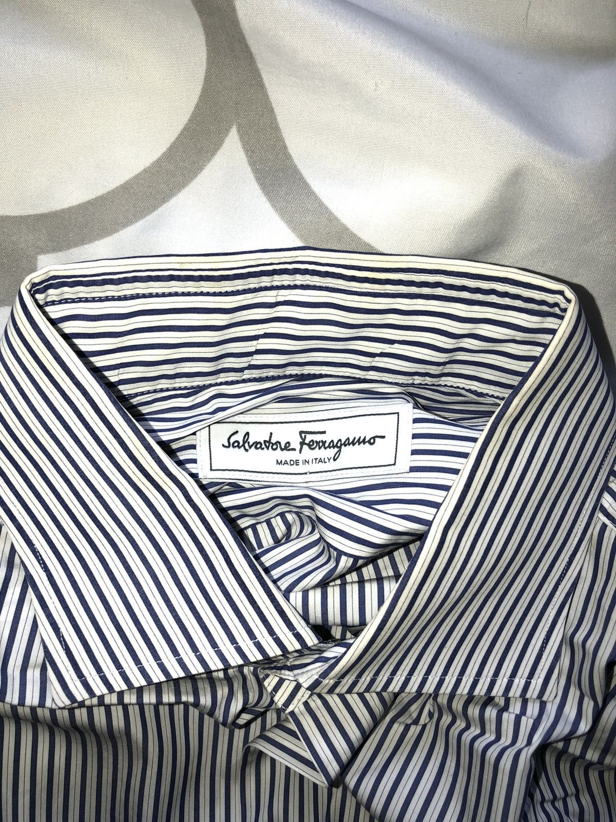 Salvatore Ferragamo Blue stripe shirts Size large Size US L / EU 52-54 / 3 - 4 Thumbnail