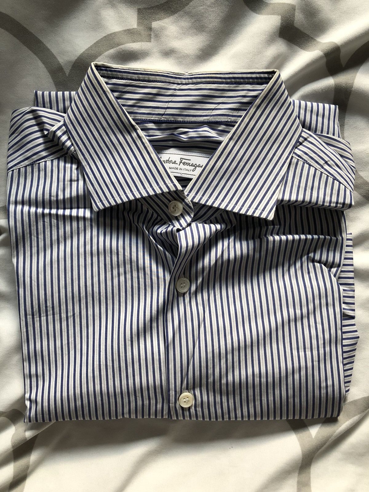 Salvatore Ferragamo Blue stripe shirts Size large Size US L / EU 52-54 / 3 - 2 Preview