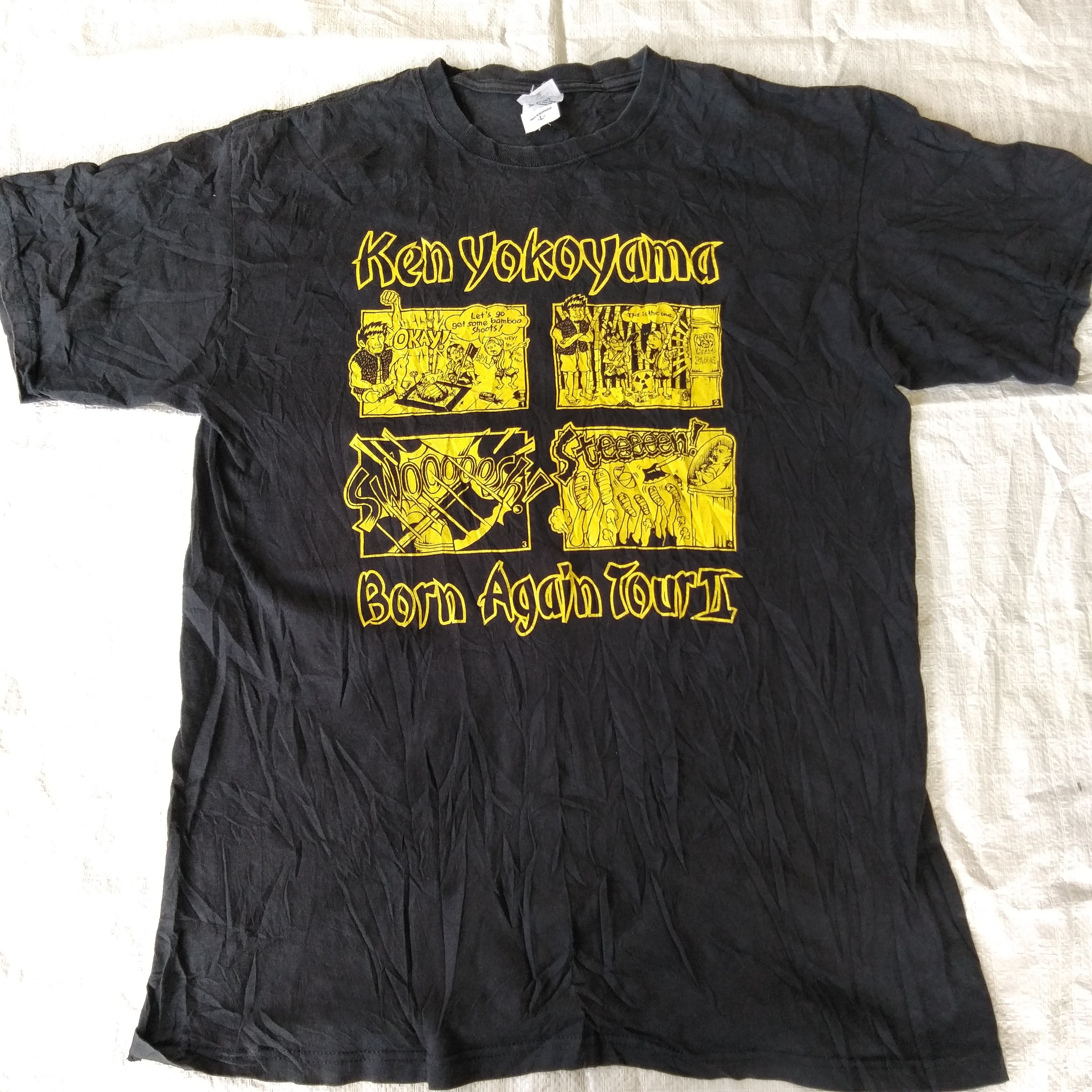 Band Tees × Seditionaries × Vintage 🔥 90s KEN YOKOYAMA BORN AGAIN TOUR TEE Size US L / EU 52-54 / 3 - 1 Thumbnail