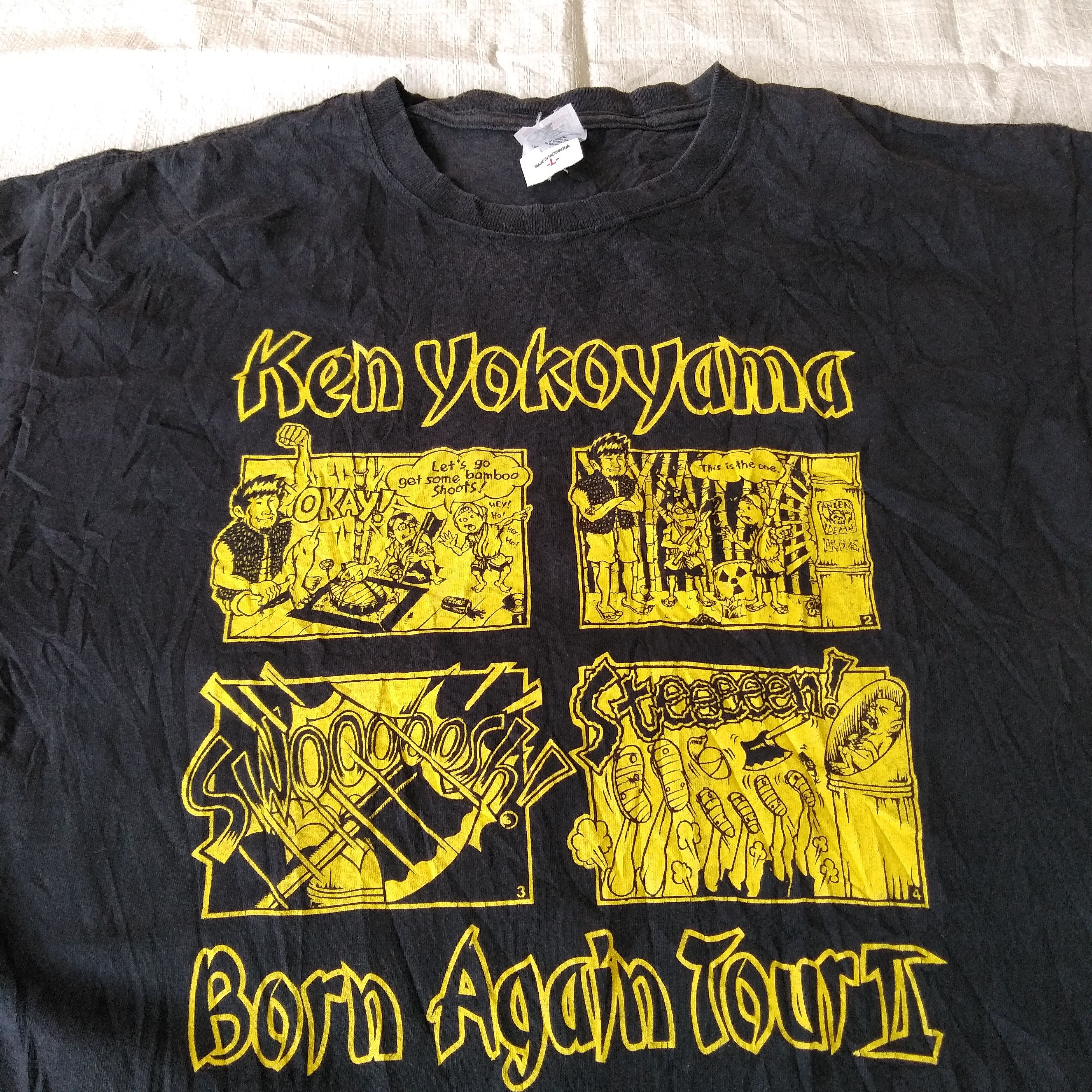 Band Tees × Seditionaries × Vintage 🔥 90s KEN YOKOYAMA BORN AGAIN TOUR TEE Size US L / EU 52-54 / 3 - 3 Thumbnail