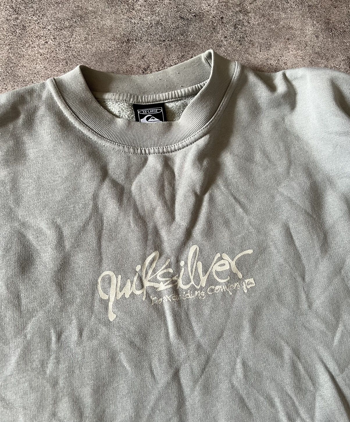 Quiksilver × Vintage Quiksilver vintage blanc sweatshirt Size US XL / EU 56 / 4 - 1 Thumbnail