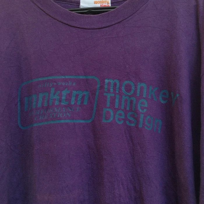 Japanese Brand 💥Crazy Crossover. 90s UNITED ARROW MONKEY WORDING TEE Size US L / EU 52-54 / 3 - 4 Thumbnail