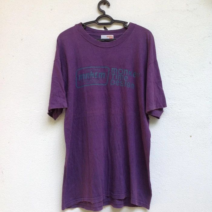 Japanese Brand 💥Crazy Crossover. 90s UNITED ARROW MONKEY WORDING TEE Size US L / EU 52-54 / 3 - 1 Thumbnail