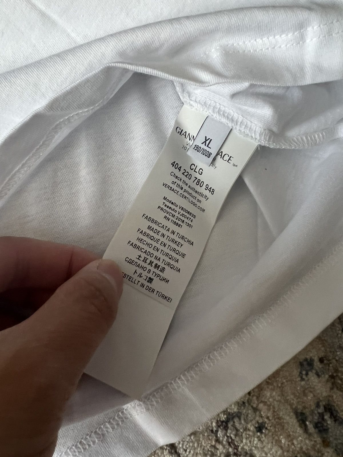 Versace White Versace Collection T-Shirt Sz XL Size US XL / EU 56 / 4 - 4 Thumbnail