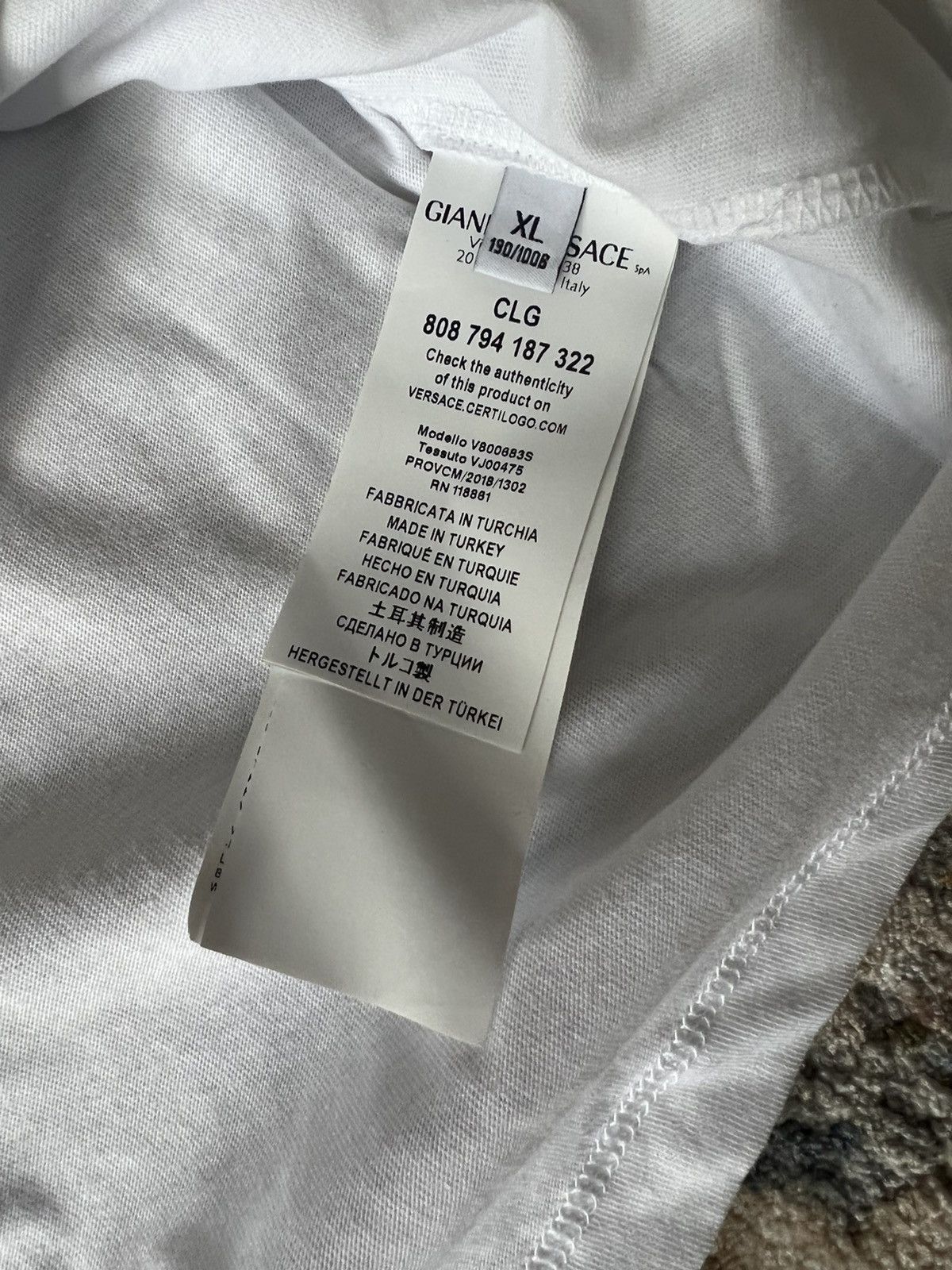 Versace White Versace Collection T-Shirt Sz XL Size US XL / EU 56 / 4 - 4 Thumbnail