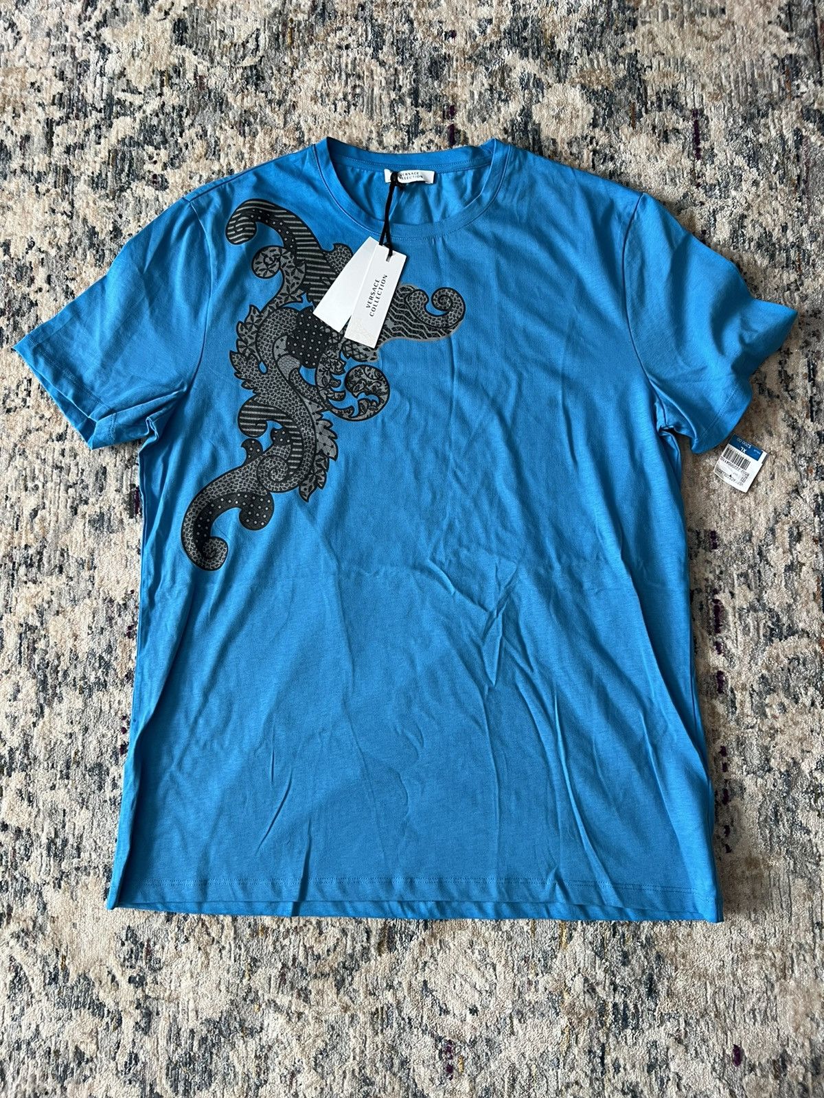 Versace Blue Versace Collection T-Shirt Sz XL Size US XL / EU 56 / 4 - 1 Thumbnail
