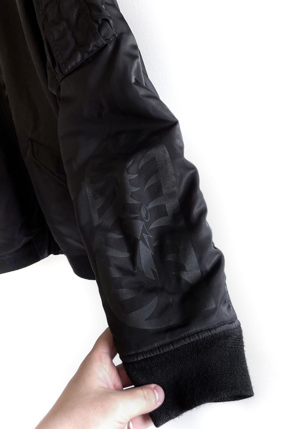 Bape Bape MA-1 Black on Black Bomber Jacket Size US XL / EU 56 / 4 - 4 Thumbnail