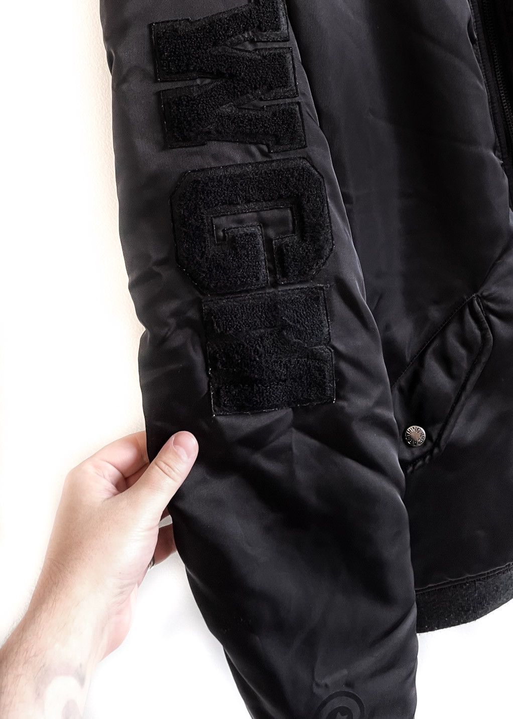 Bape Bape MA-1 Black on Black Bomber Jacket Size US XL / EU 56 / 4 - 3 Thumbnail