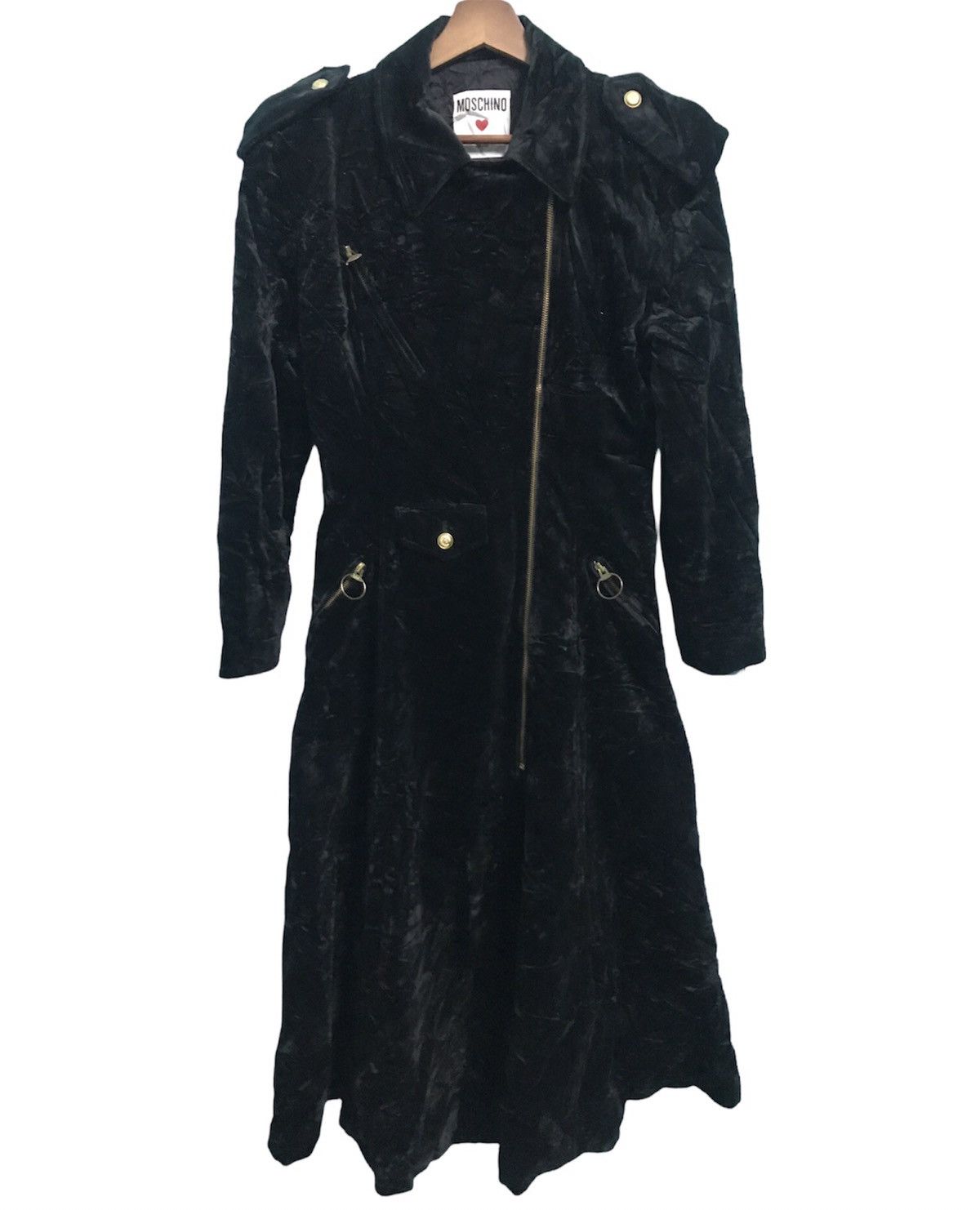 Moschino Moschino Velvet Parka Long Jacket For Women Size S / US 4 / IT 40 - 2 Thumbnail