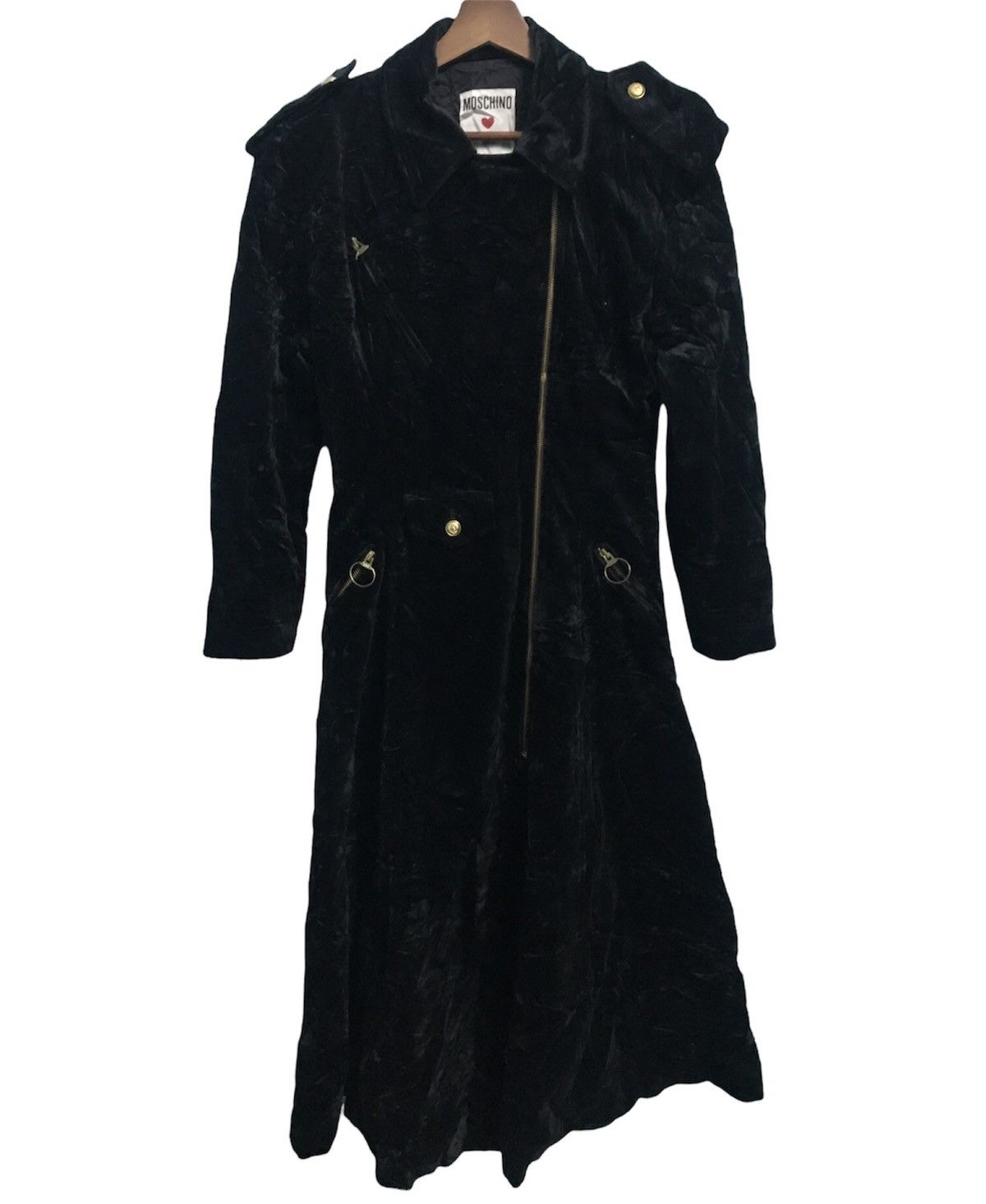 Moschino Moschino Velvet Parka Long Jacket For Women Size S / US 4 / IT 40 - 1 Thumbnail
