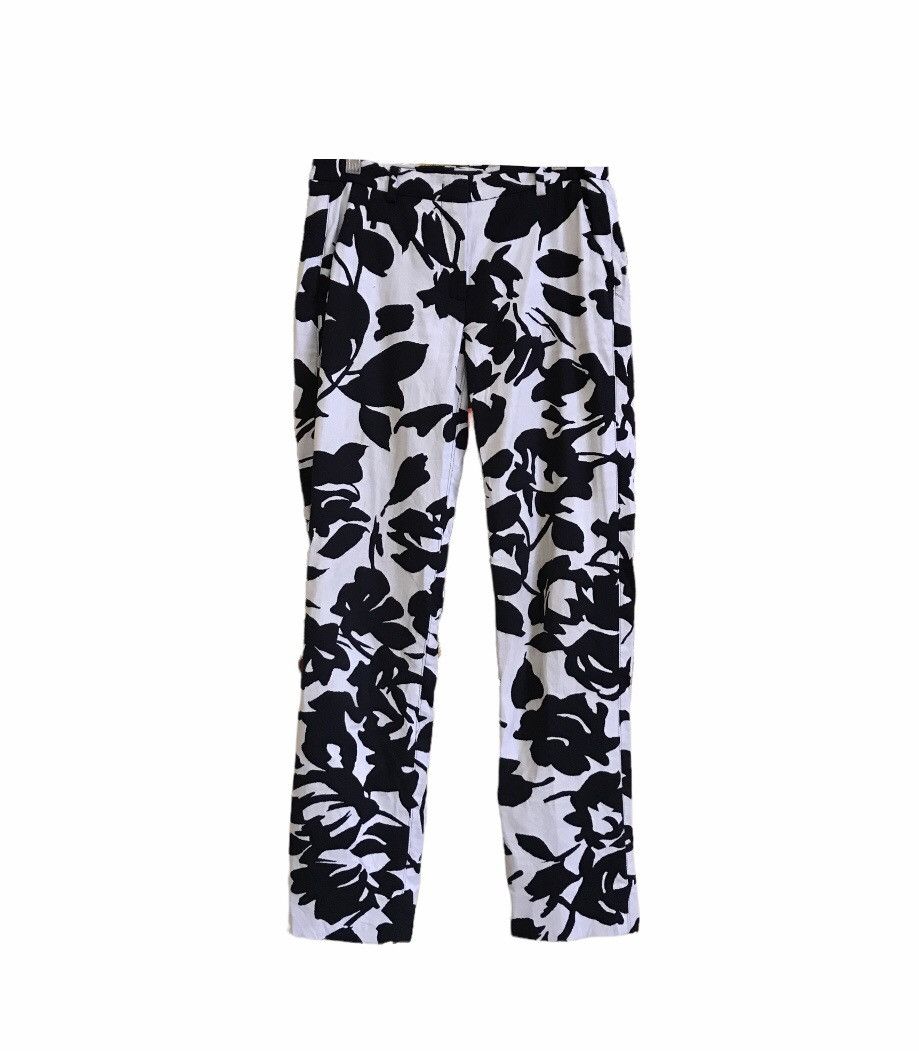 Max Mara Weekend Abstract Design Slim Cigarette Pants