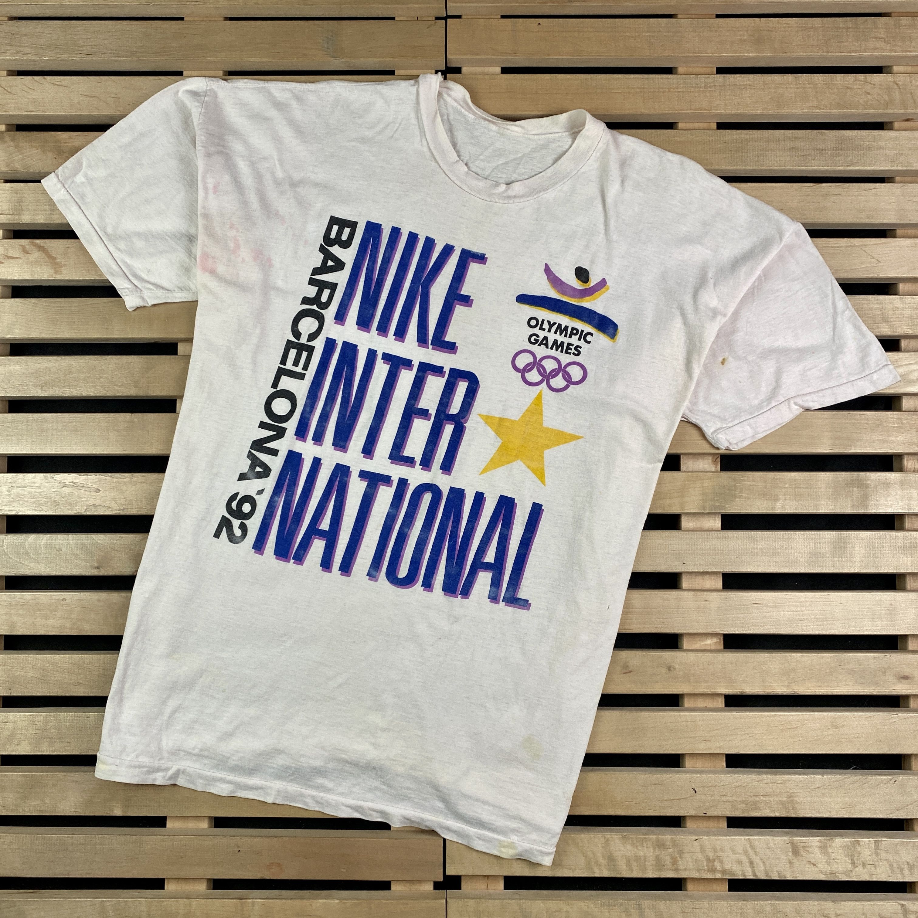 Nike × Vintage Men’s T-Shirt Nike Olympic Games Vintage 90s Size M Size US M / EU 48-50 / 2 - 1 Thumbnail