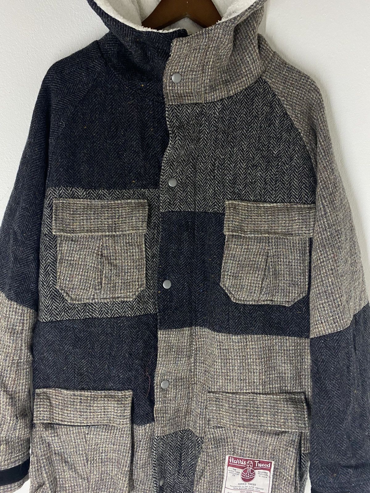 Harris Tweed VTG 98’s Harris Tweed PatchWork Jacket Wool Design Size US M / EU 48-50 / 2 - 4 Thumbnail