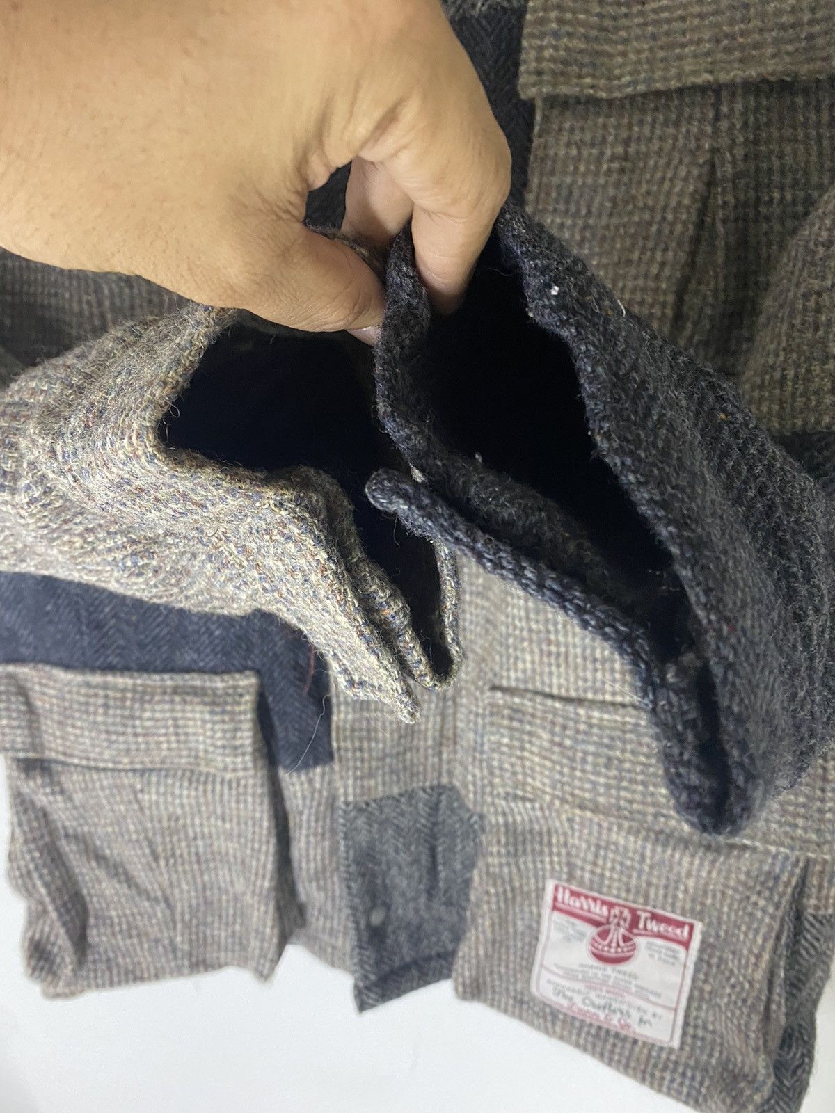 Harris Tweed VTG 98’s Harris Tweed PatchWork Jacket Wool Design Size US M / EU 48-50 / 2 - 5 Thumbnail